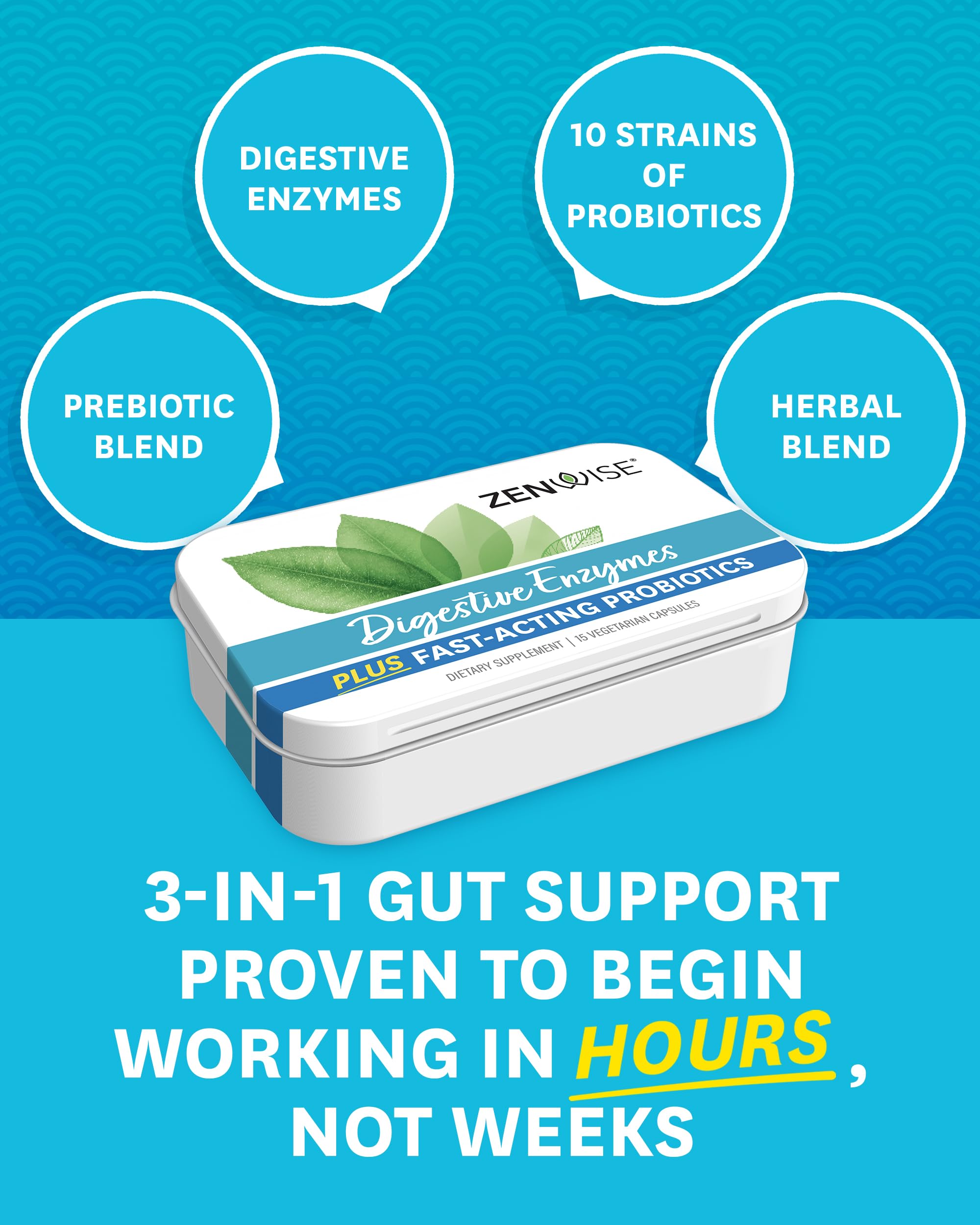 Zenwise Digestive Enzymes - Probiotic Multi Enzymes with Probiotics, 15 Ct Zenwise Health uk supplements