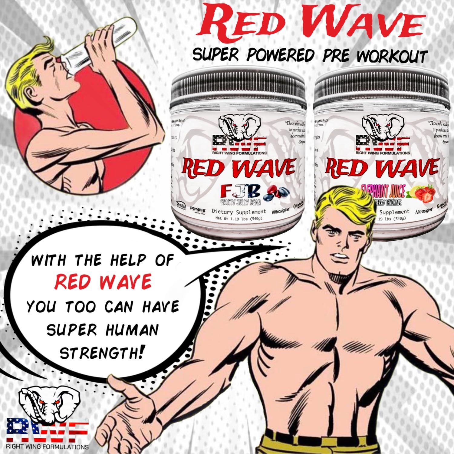 Red Wave Pre Workout Powder With Creatine, Perfect For Men And Women Right Wing Formulations uk supplements