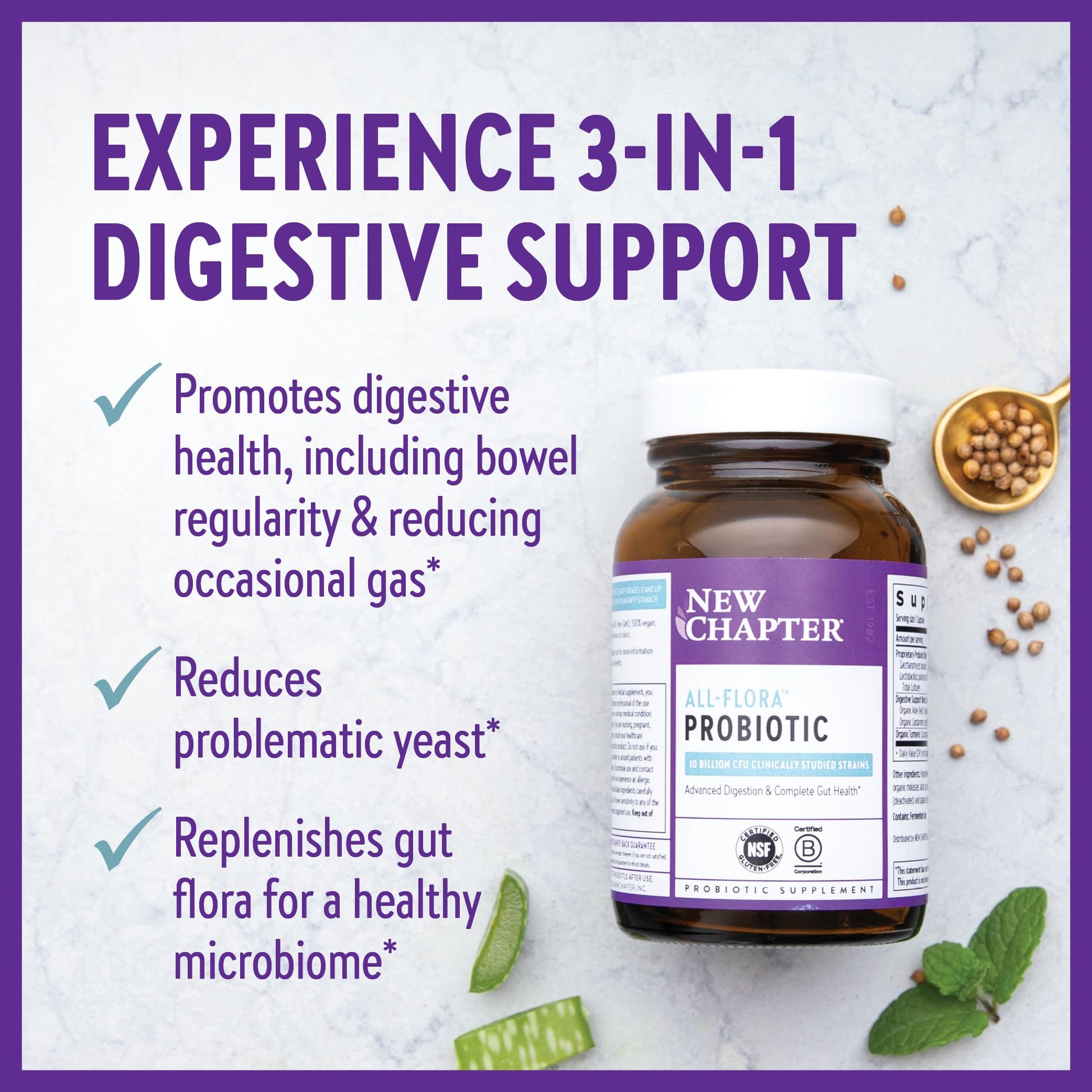 New Chapter Probiotic All-Flora - 60 ct (2 Month Supply) for Advanced Digestion New Chapter uk supplements