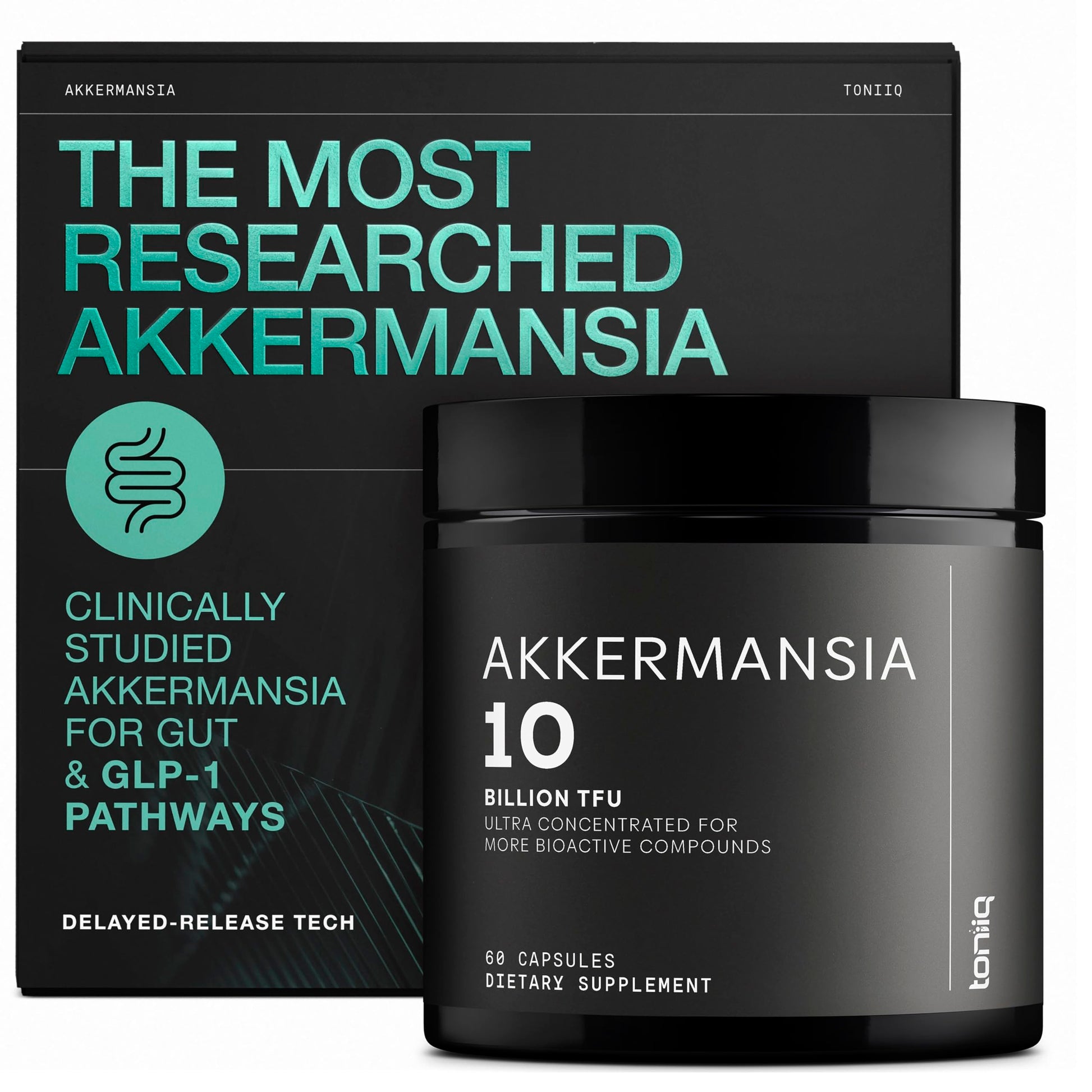 Toniiq Akkermansia Probiotic – 10 Billion TFU – Supports Gut Health & GLP-1 Activity Toniiq uk supplements