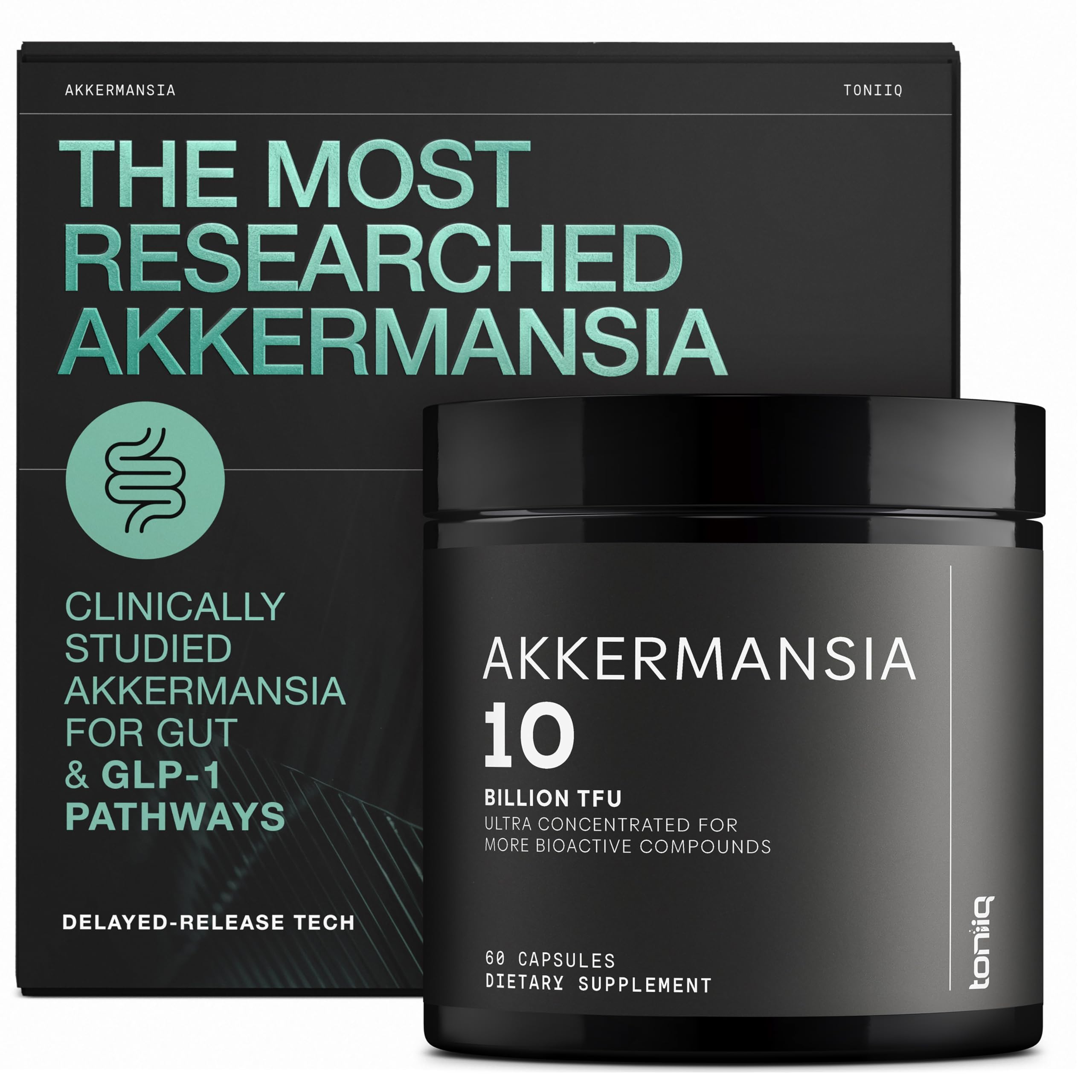 Toniiq Akkermansia Probiotic – 10 Billion TFU – Supports Gut Health & GLP-1 Activity Toniiq uk supplements