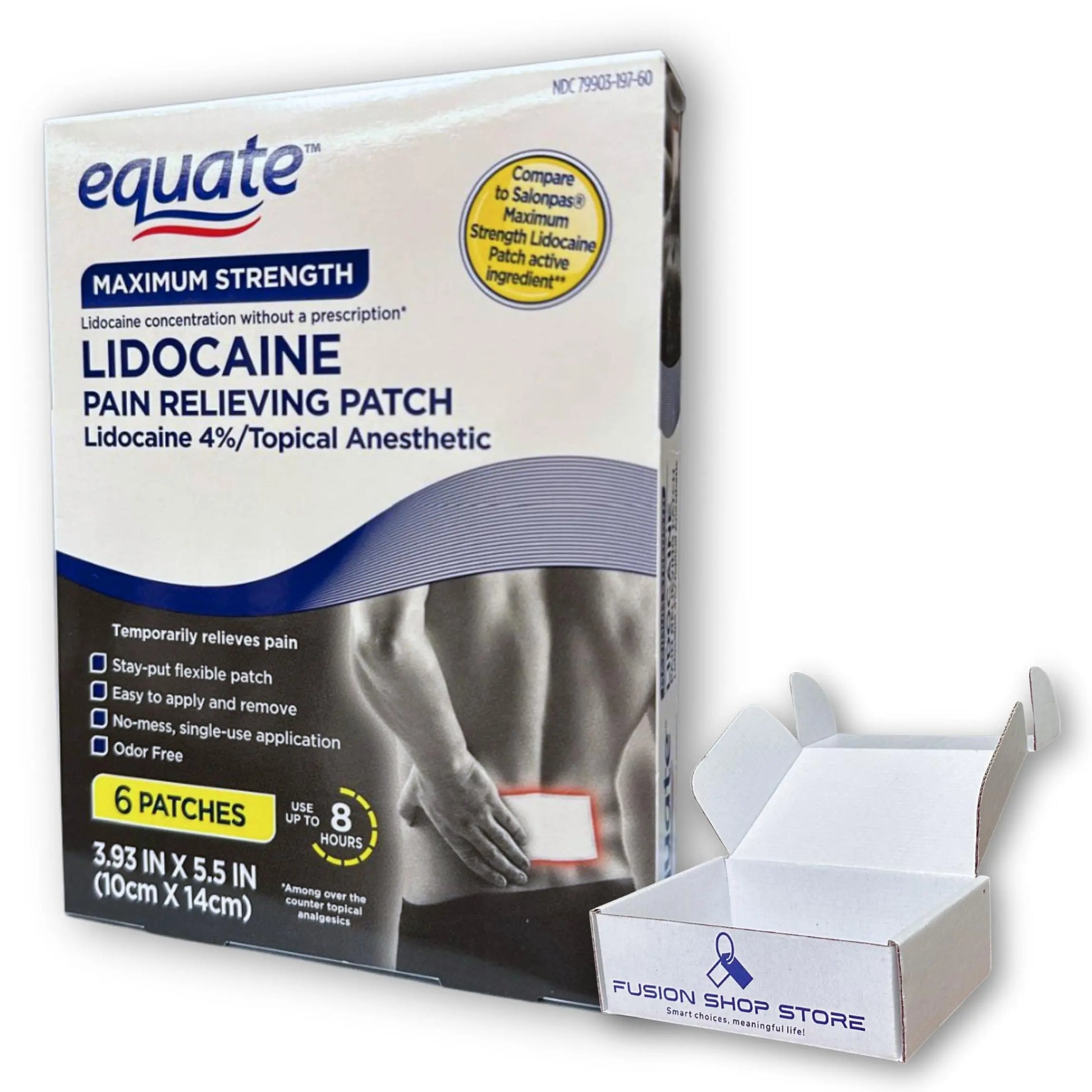 Topical anesthetic 4% Patch- 6 Count (Pack of 1), Boxed By Fusion Shop Store FUSION SHOP STORE Smart choices, meaningful life! uk supplements