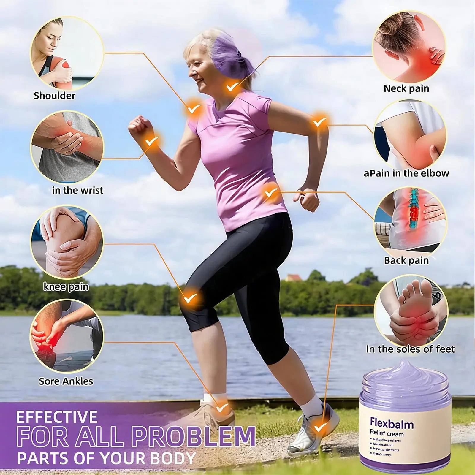 Flexbalm Rapid Joint Relief Gel - Advanced Relief Soothing Massage Gel, Flexbalm Rapid Joint Relief Cream for stiffness and soreness (2) FKMEE uk supplements