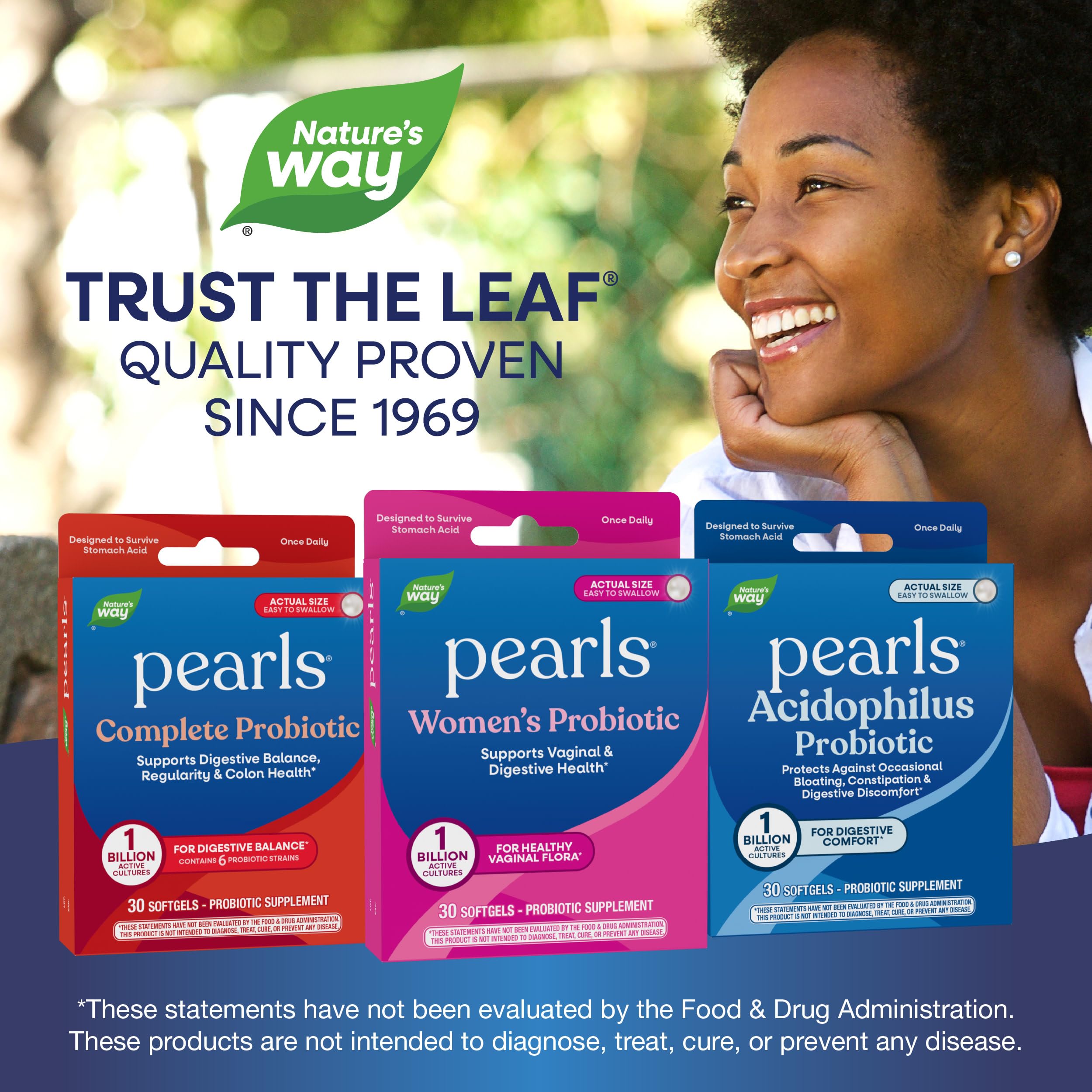Nature's Way Pearls Women's Probiotic, Supports Women's and Digestive Health*, Protects Against Occasional Constipation & Bloating*, 1 Billion Live Cultures, 30 Softgels (Packaging May Vary) Nature's Way uk supplements