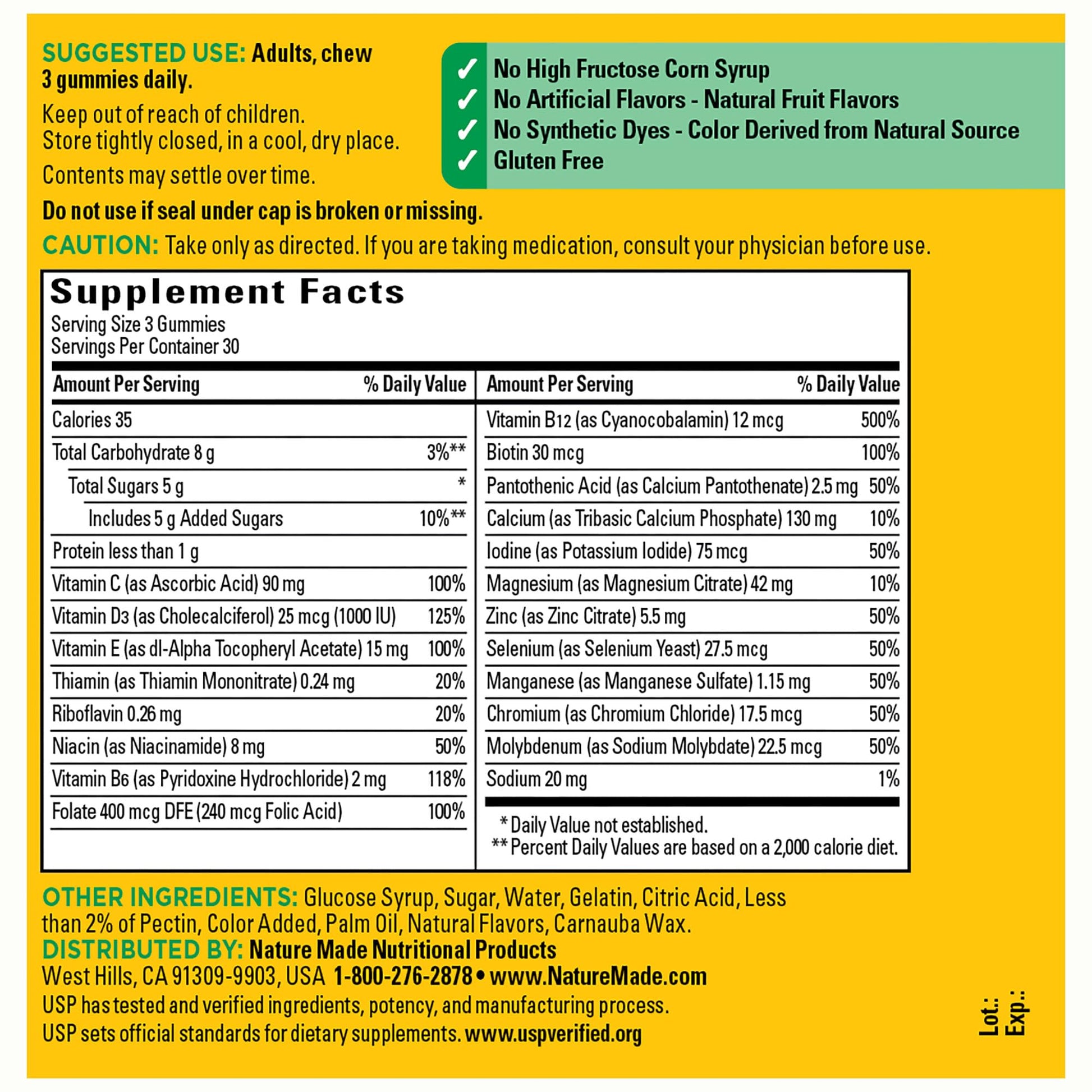 Nature Made Advanced Multivitamin Gummies for Adults, Women's and Men's Multivitamin Gummies with Magnesium Citrate Nature Made uk supplements