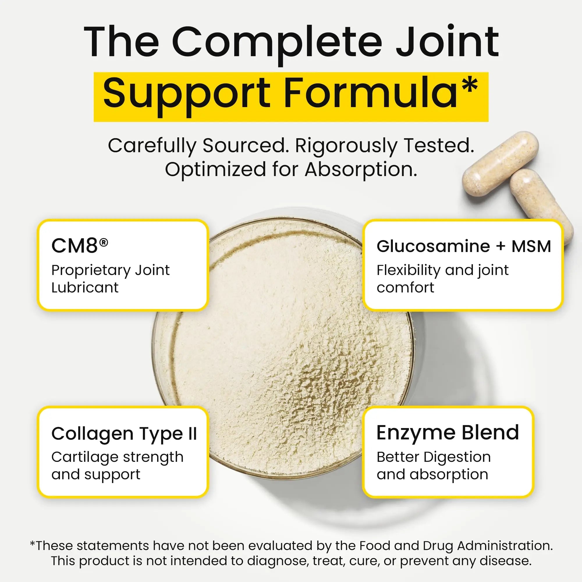 Flexcin Extra Strength Joint Formula with CM8 (Cetyl Myristoleate) - Joint Supplements for Men and Women with Glucosamine, MSM, Collagen Type II - 120 Capsules Flexcin uk supplements