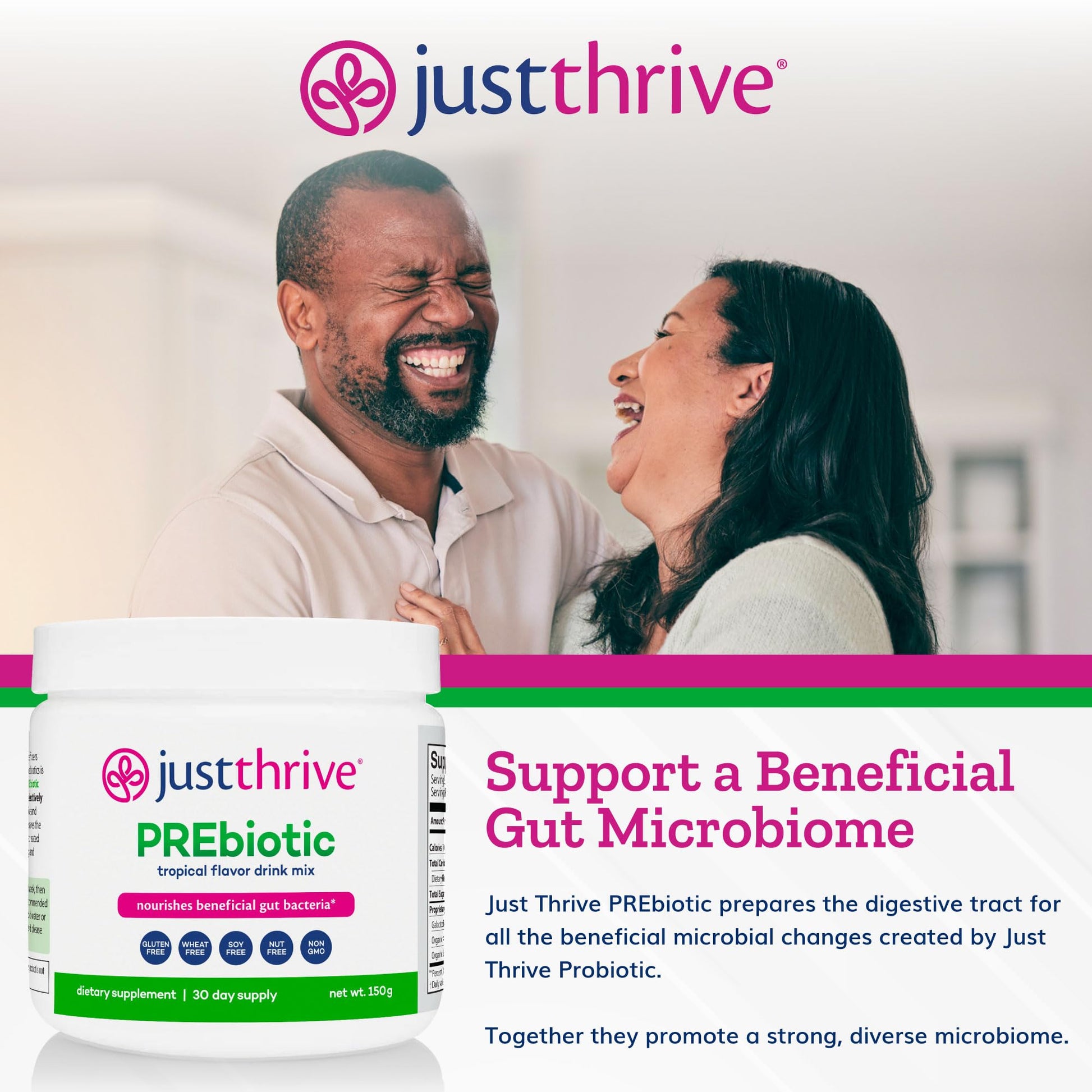 Just Thrive PREbiotic Powder - Digestive and Immune Support Supplement, 150 g Just Thrive uk supplements