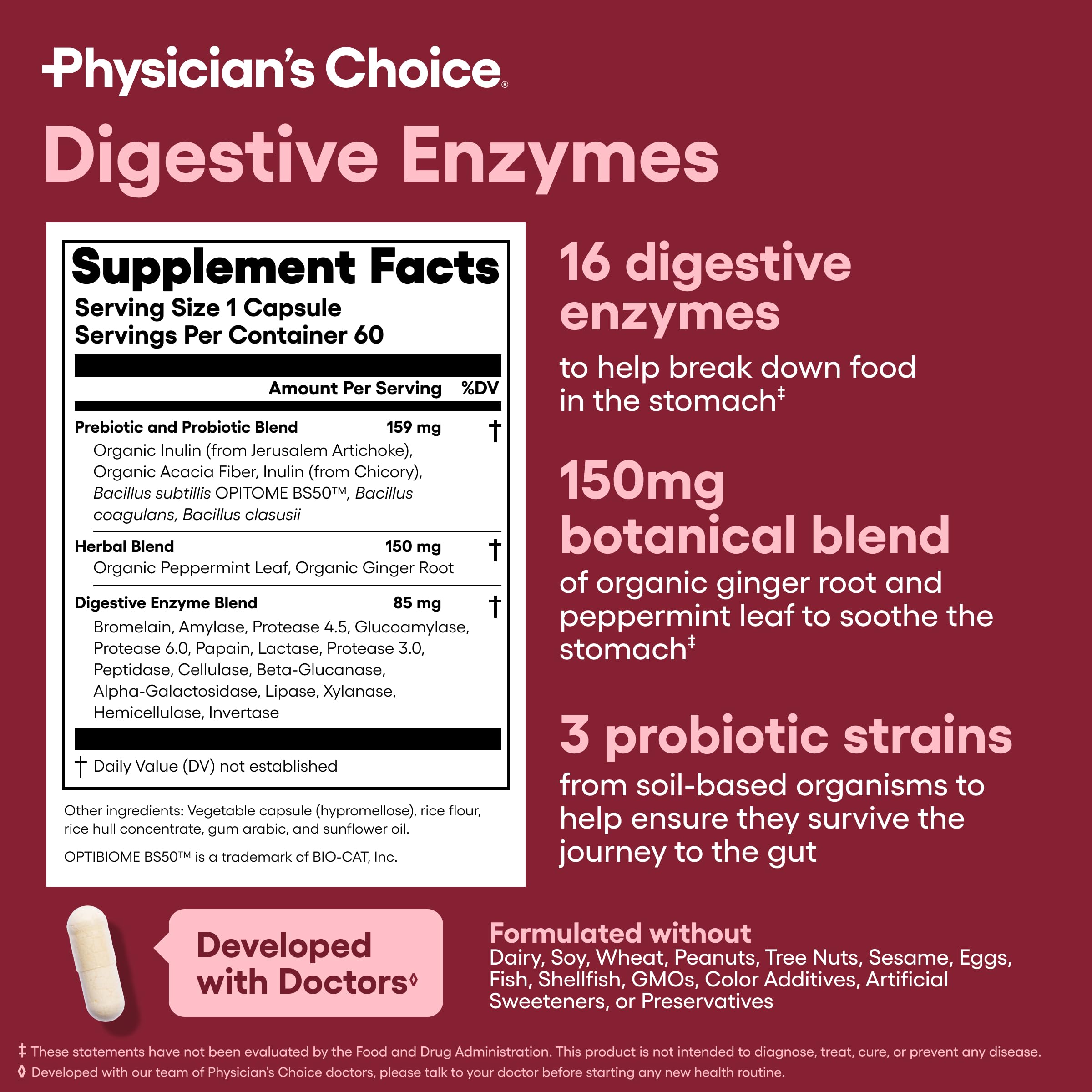 Physician's CHOICE Advanced Gut Health Bundle: 60 Billion Probiotics 30ct + Digestive Enzymes 60ct for Digestive, Gut, and Immune Health Supports Occasional Constipation, Diarrhea, Gas, and Bloating Physician's CHOICE uk supplements