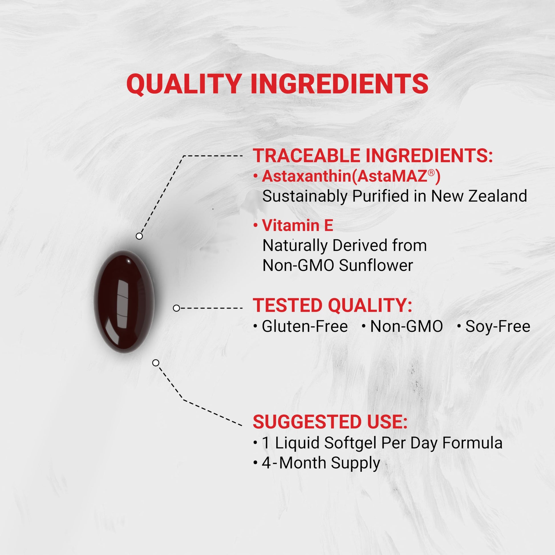 Naturalis New Zealand Astaxanthin (12mg) | Enhanced with Natural Vitamin E | Non-GMO, Soy & Gluten Free | 120 Softgels (4 Month Supply) Naturalis uk supplements