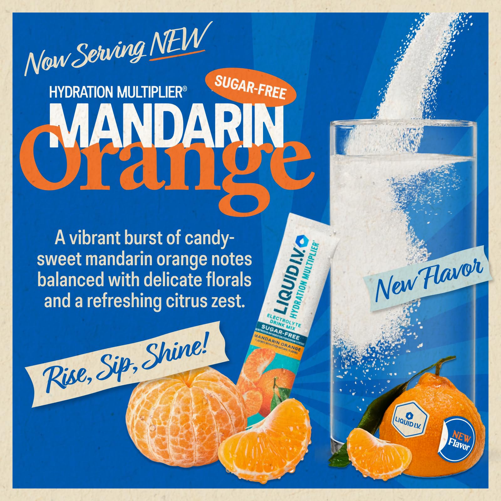 Liquid I.V.® Hydration Multiplier Sugar Free - Mandarin Orange | Electrolyte Powder Drink Mix | 1 Pack (14 Servings) Liquid I.V. uk supplements
