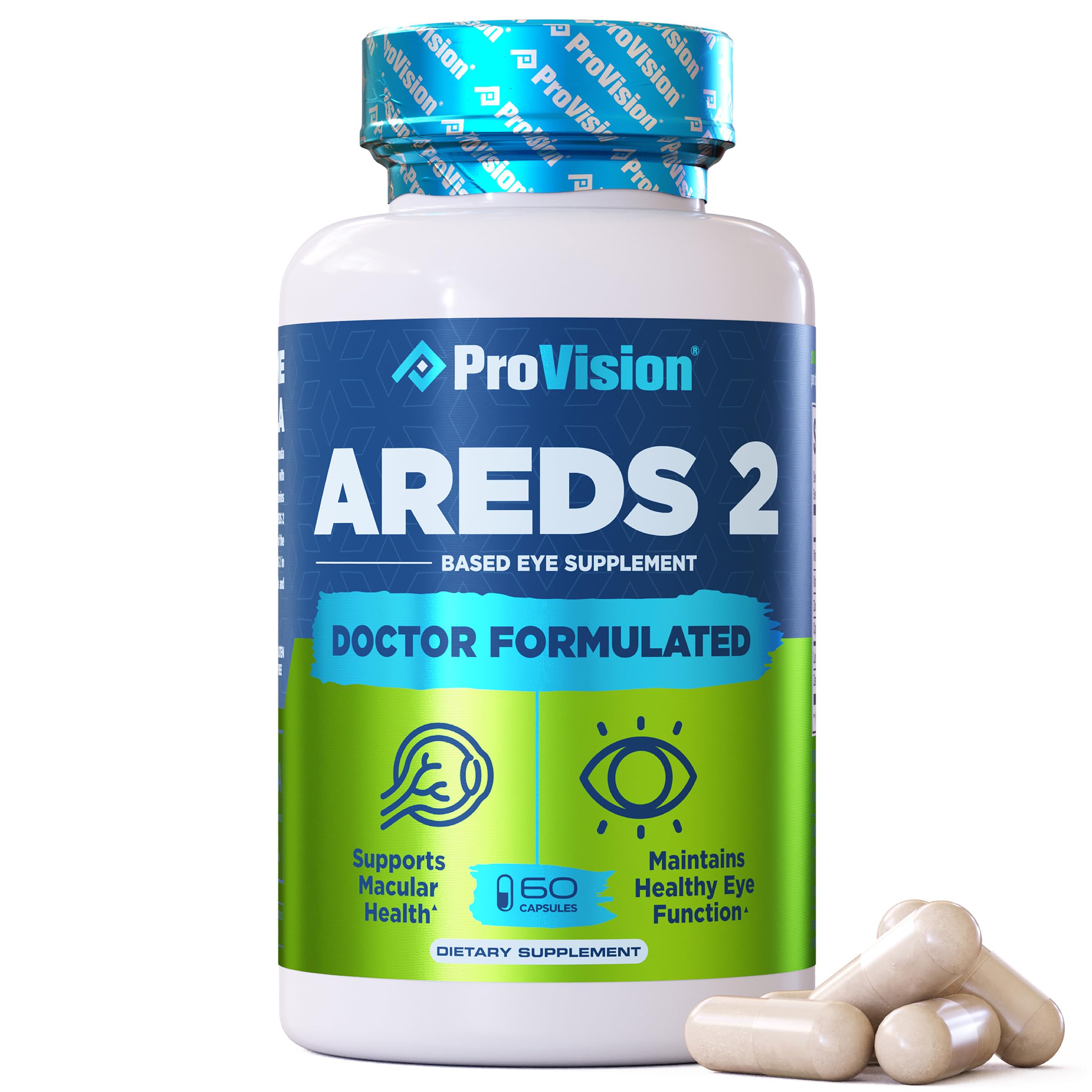 Provision AREDS 2 Eye Vitamins - Enhance Vision Supplements - Lutein Zeaxanthin Vision Complex - 60 Eye Supplement Capsules ProVision uk supplements