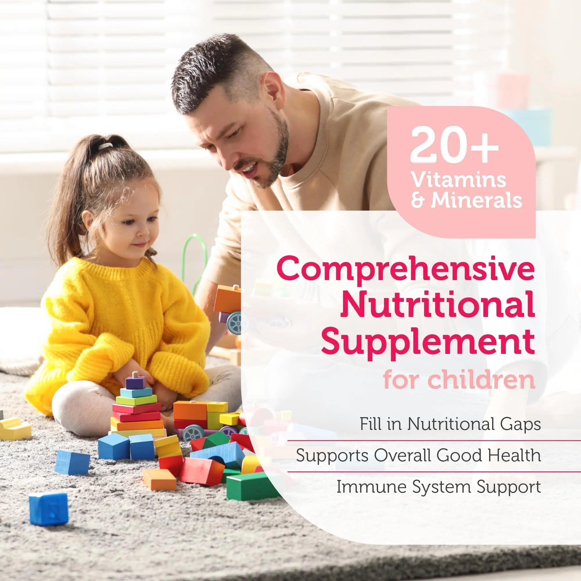 Zahler Kids Multivitamin Chewable Vitamin Tablet - Complete One Daily Vitamins Supplement - Contains 20+ Minerals Zahler uk supplements