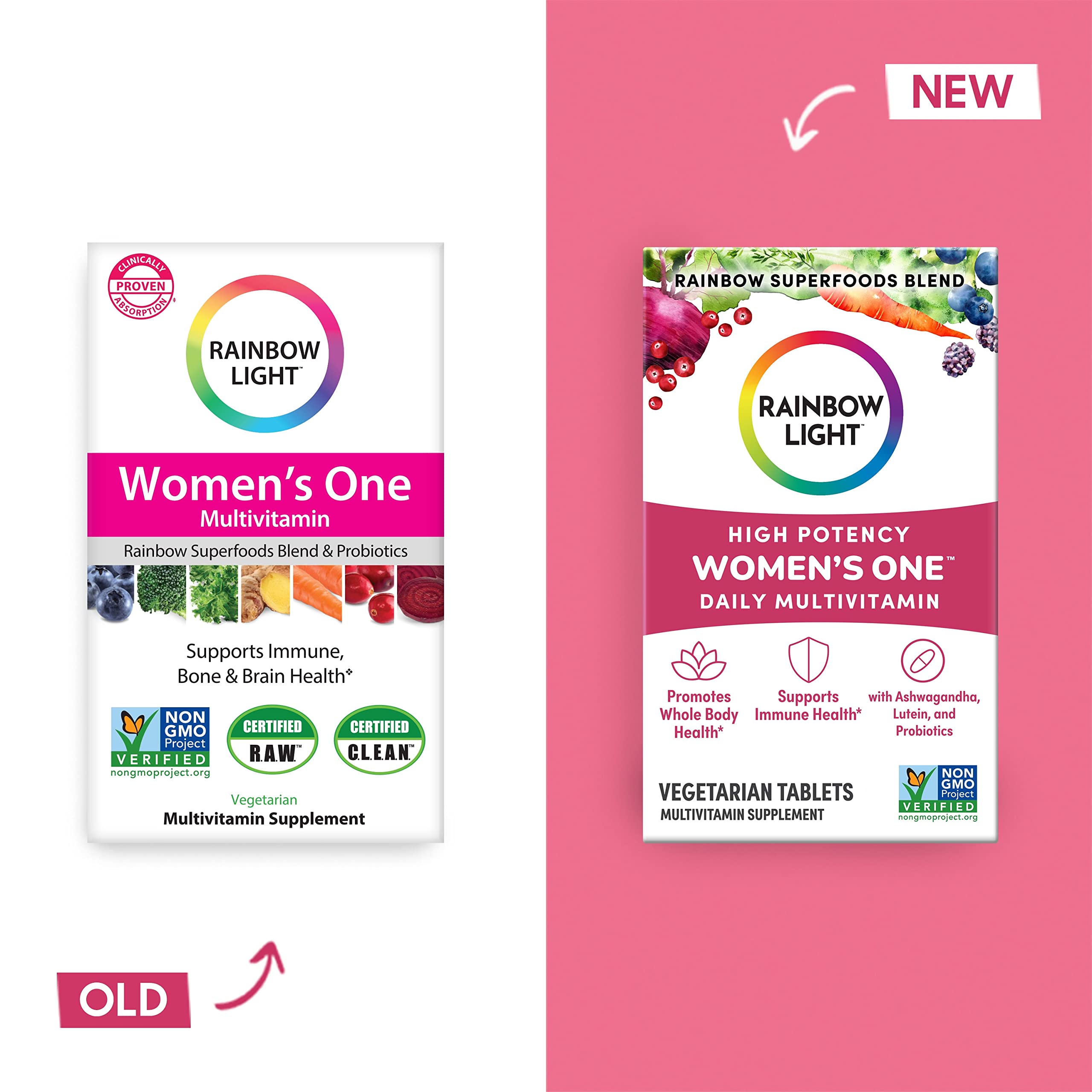 Rainbow Light Womens One High-Potency Daily Multivitamin, Womens Multivitamin Provide Rainbow Light uk supplements