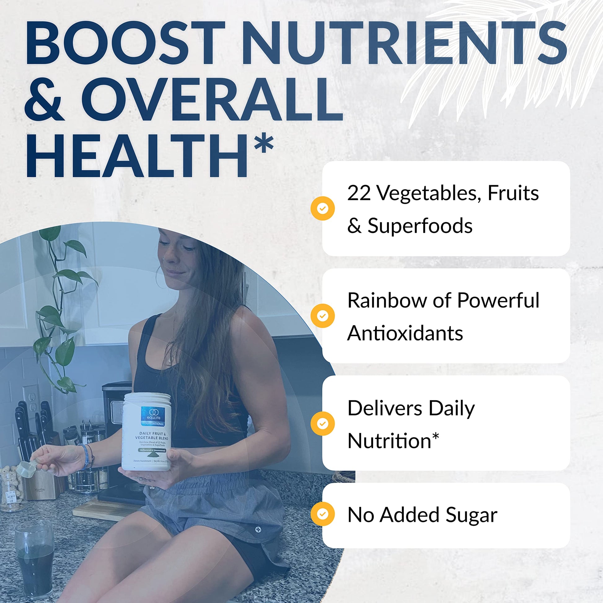 Equilife Daily Fruit & Vegetable Blend, Superfood Antioxidant Supplement, Crisp Apple Flavor with Vitamin C, Fiber, and 9 Essential Amino Acids, Supports Energy, Low Sugar, Vegan, 30 Servings Tub Equilife uk supplements