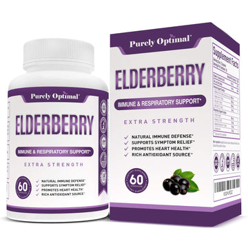 Purely Optimal Premium Black Elderberry Capsules - Sambucus Elderberry Pills for Adults Purely Optimal uk supplements
