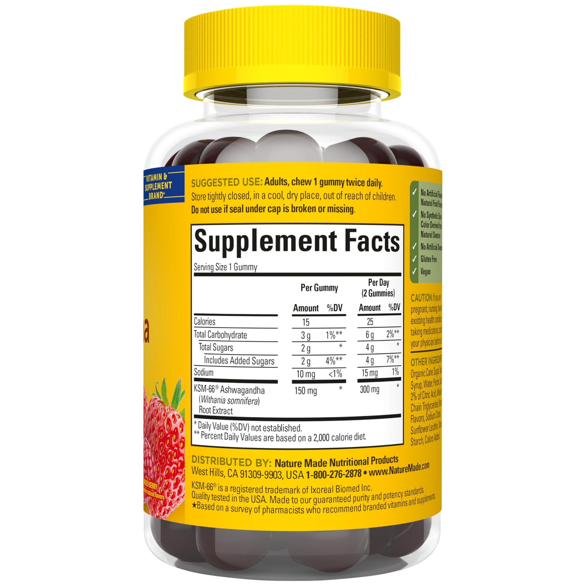 Nature Made Ashwagandha Gummies, Vegan, KSM 66 Ashwagandha Supplement for Stress Support, 60 Count, 30-Day Supply Nature Made uk supplements
