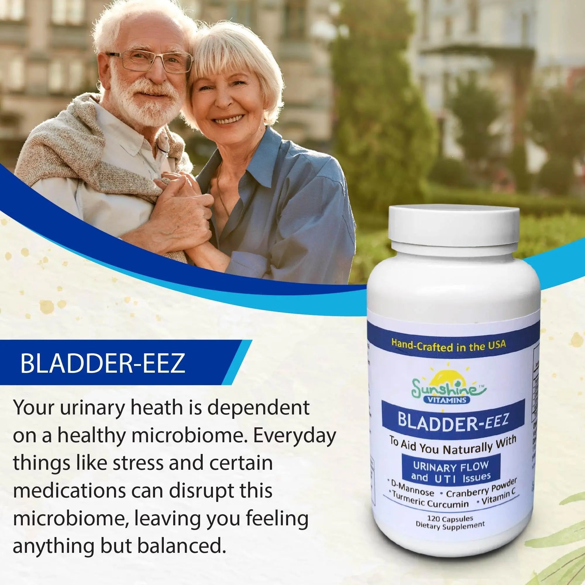 Sunshine Vitamins Bladder-EEZ | All-Natural Bladder Infection UTI Relief Support for Women with D-Mannose | Urinary Tract Infection Health with Immune System Support (1 Bottle of 120 Capsules) Sunshine Vitamins uk supplements