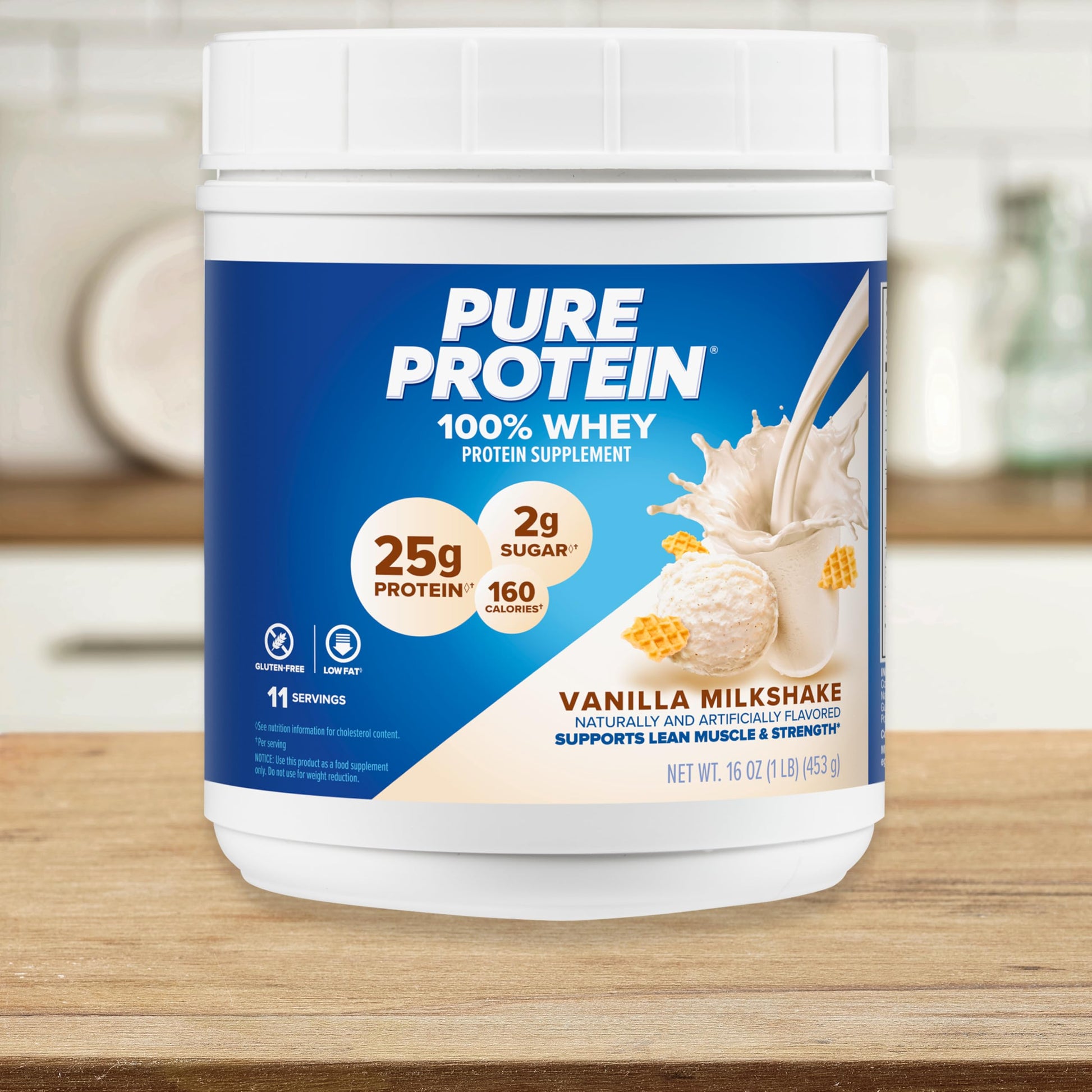 Pure Protein Powder, Whey, High Protein, Low Sugar, Gluten Free, Vanilla Cream, 1 lb Pure Protein uk supplements