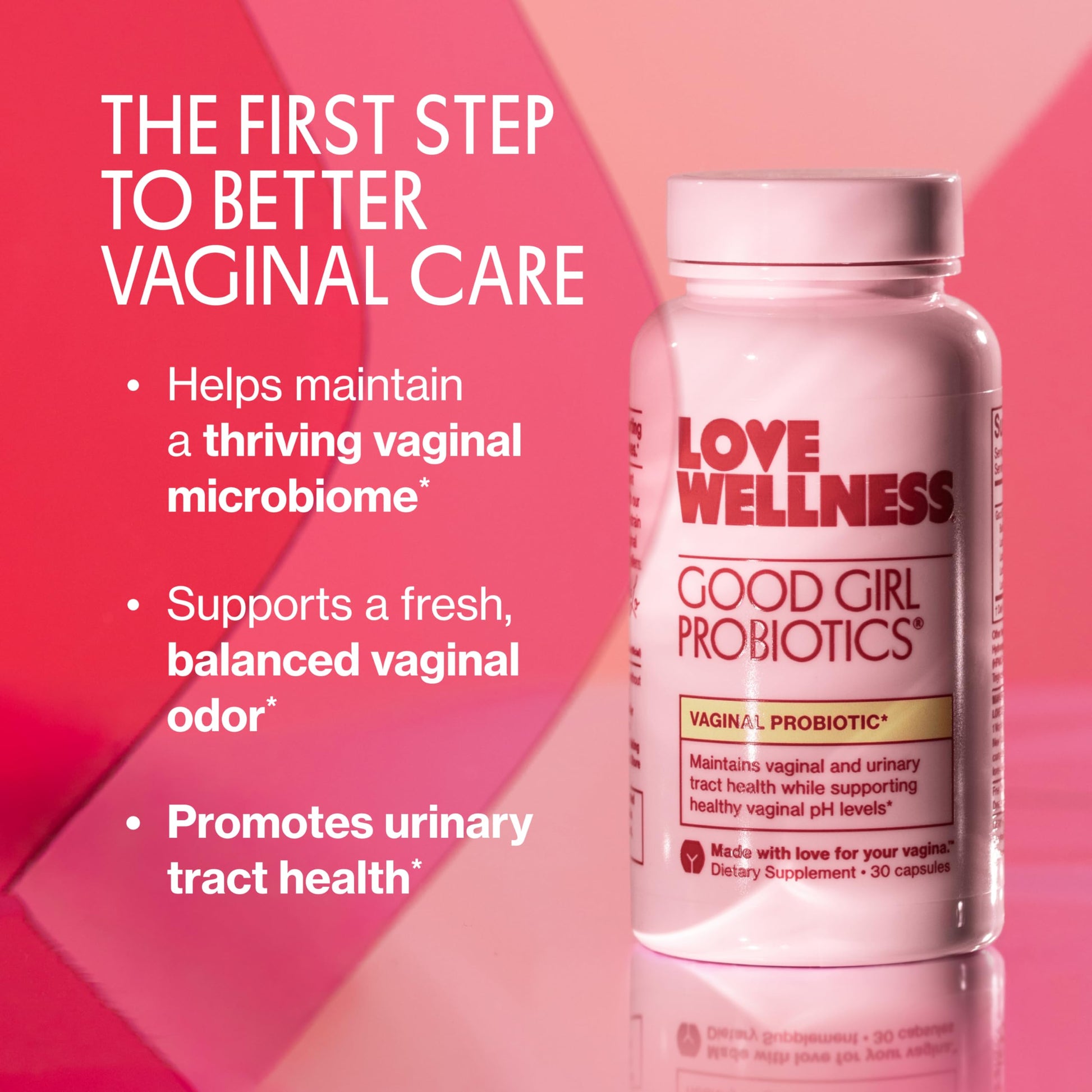 Love Wellness Good Girl Probiotics | Women’s Vaginal Health & pH Balance Supplement | 9-Strain Probiotic for Urinary Tract, Yeast, Odor & Immune Support | Gluten-Free (30-Day Supply) Love Wellness uk supplements