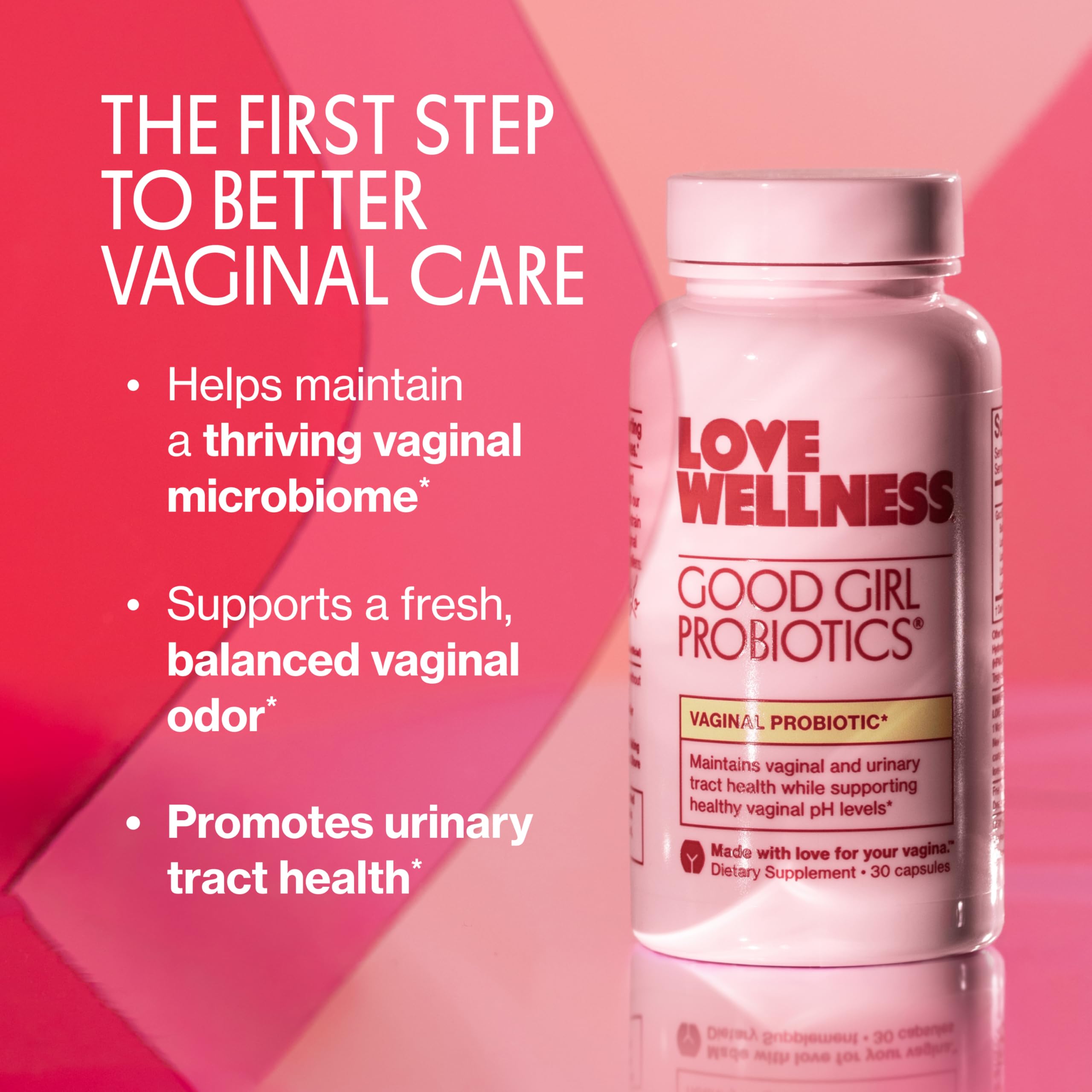 Love Wellness Good Girl Probiotics | Women’s Vaginal Health & pH Balance Supplement | 9-Strain Probiotic for Urinary Tract, Yeast, Odor & Immune Support | Gluten-Free (30-Day Supply) Love Wellness uk supplements