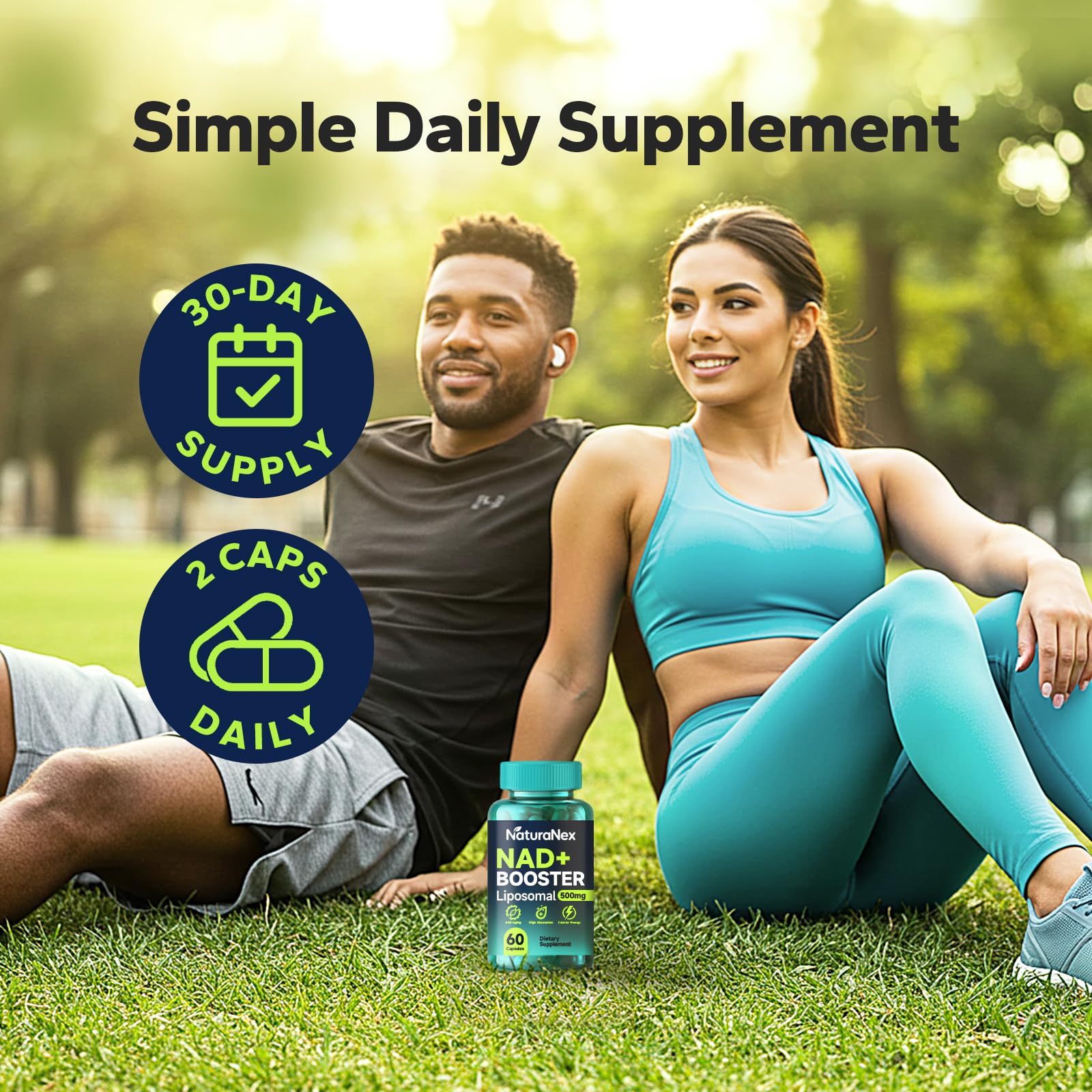 NaturaNex NAD+ Supplement 650mg (60 Capsules), Liposomal NAD+ with Resveratrol & Quercetin, Third-Party Tested, NMN Supplement Alternative NaturaNex uk supplements