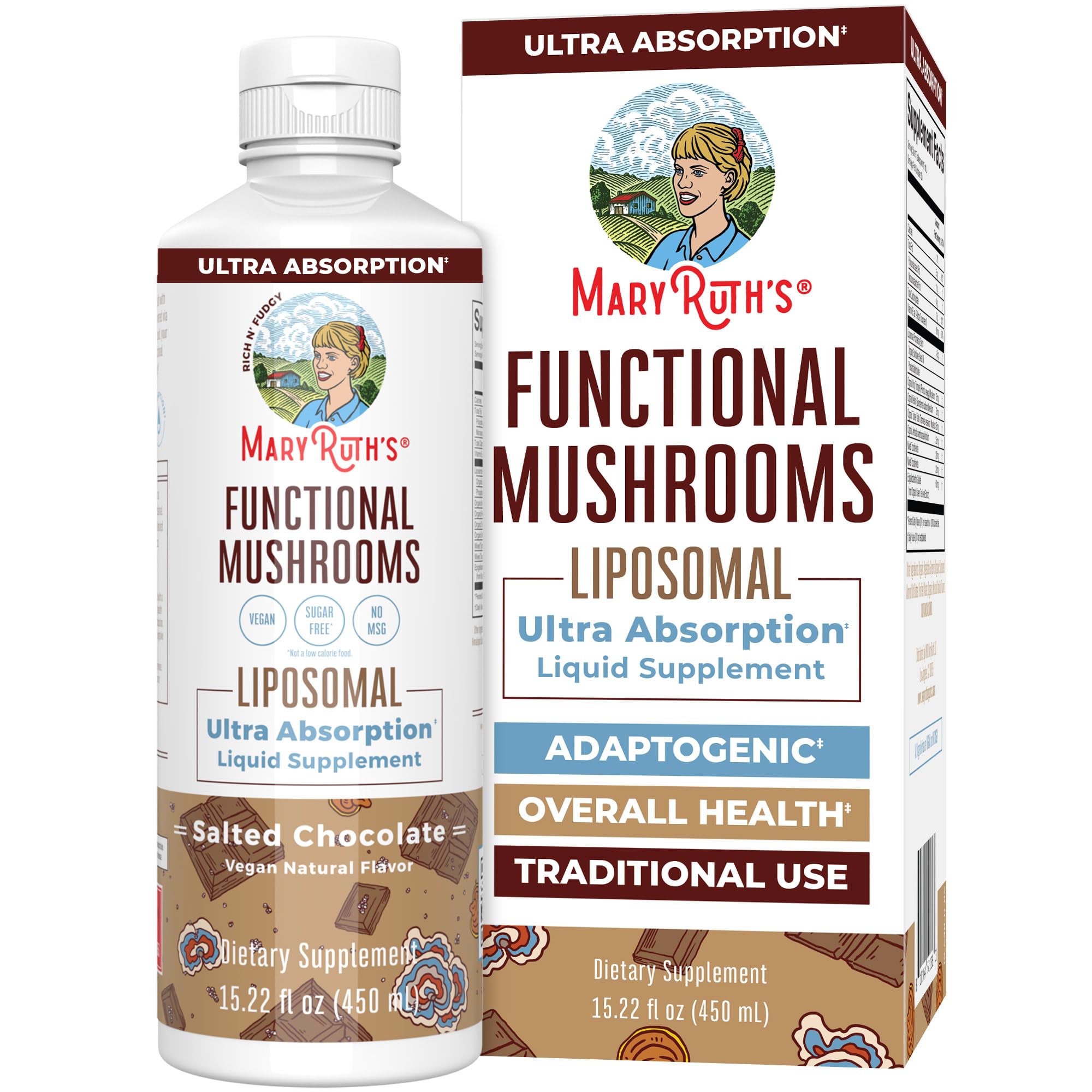 MaryRuth Organics Mushroom, Mushroom Supplement, Mushroom Liquid Vitamin, Reishi Mushroom Supplement for Immune Support, Turkey Tail Vitamin for Stress Relief, Vegan, Non-GMO, Gluten Free, 15.22 Fl Oz MARYRUTH'S uk supplements