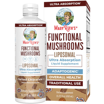 MaryRuth Organics Mushroom, Mushroom Supplement, Mushroom Liquid Vitamin, Reishi Mushroom Supplement for Immune Support, Turkey Tail Vitamin for Stress Relief, Vegan, Non-GMO, Gluten Free, 15.22 Fl Oz MARYRUTH'S uk supplements