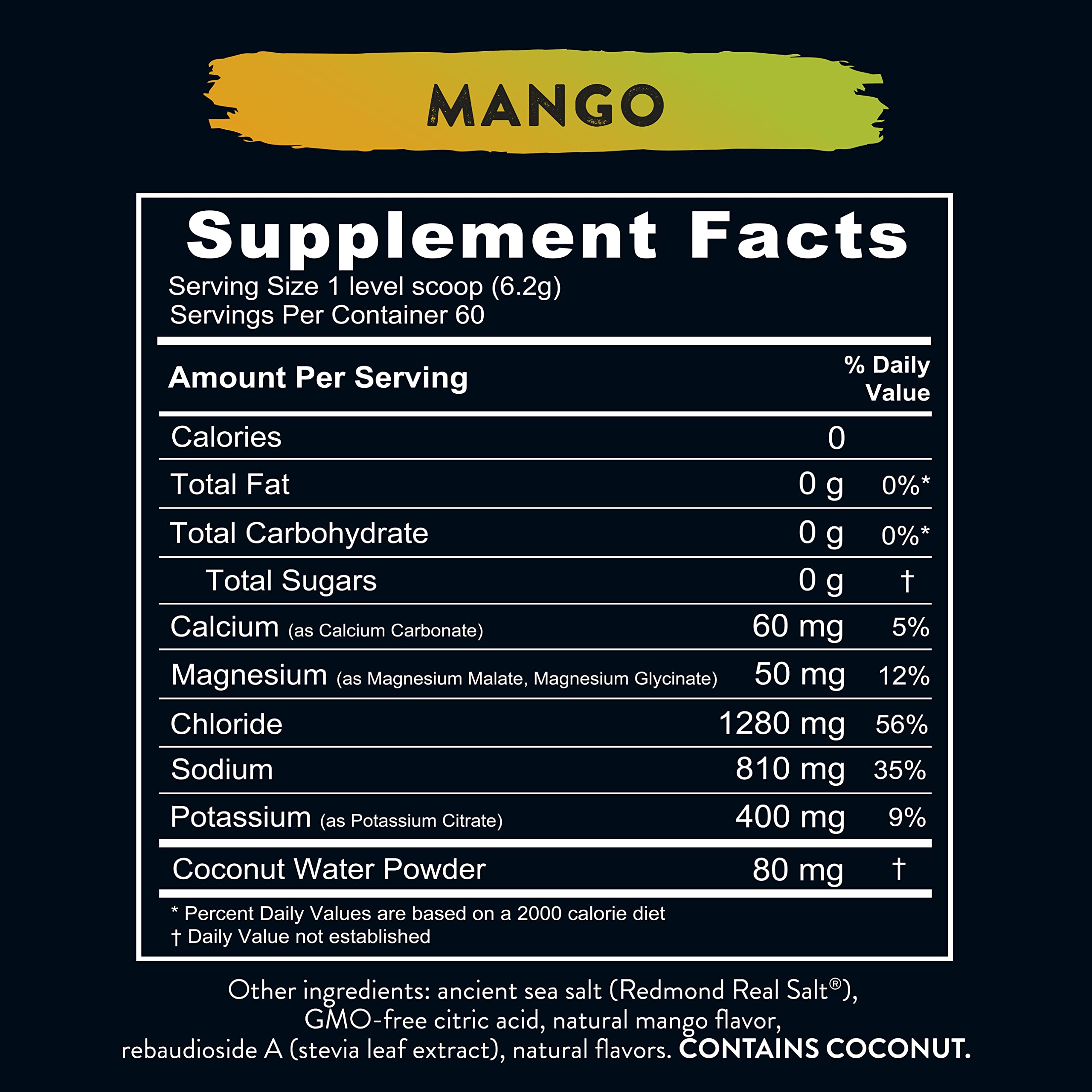 Redmond Re-Lyte Hydration Electrolyte Mix (Mango) REDMOND uk supplements