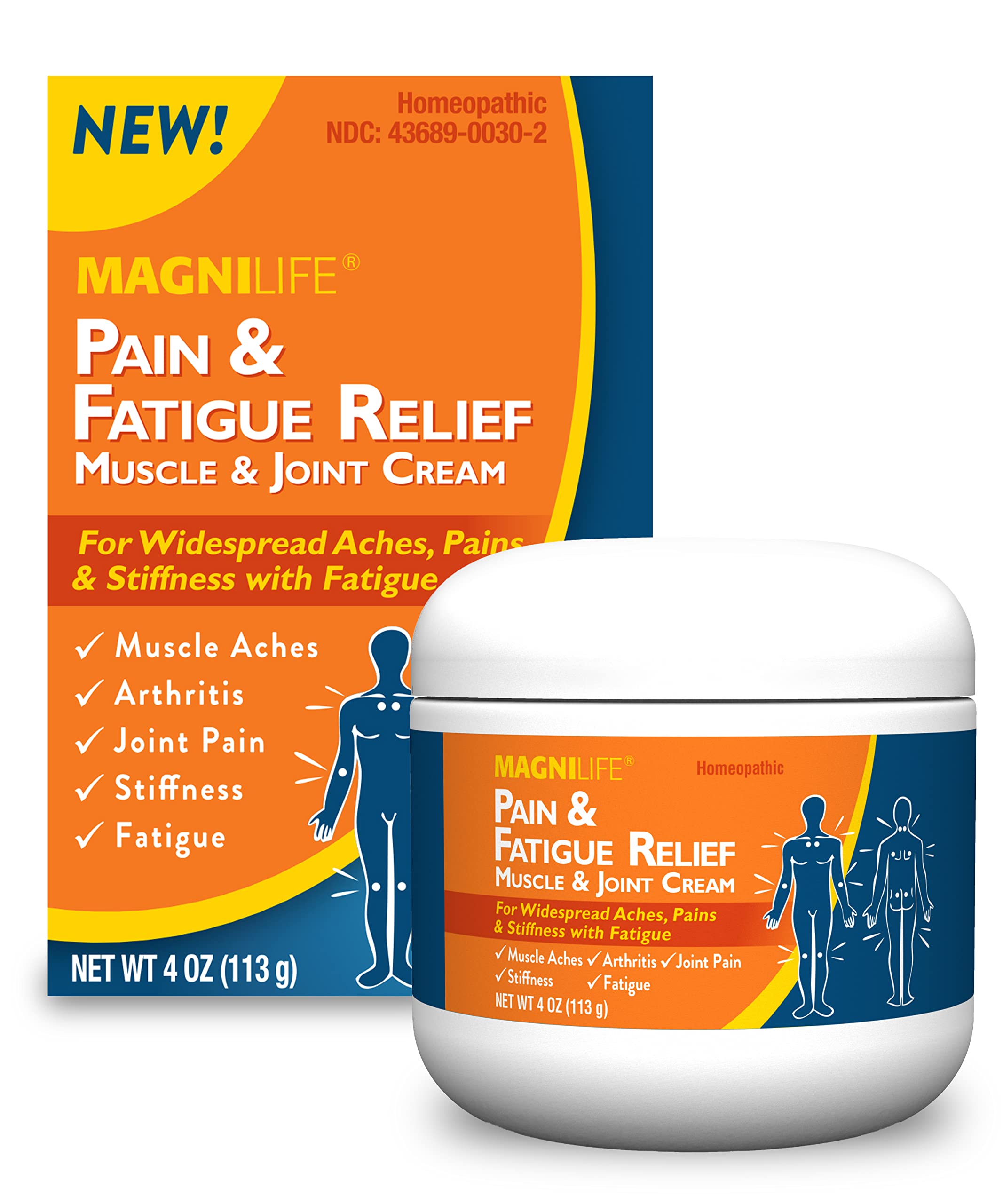 MagniLife Pain and Fatigue Relief Cream, 4 oz, Fast-Acting Relief for Fibromyalgia Symptoms, Muscle Aches & Joint Pain, Helps Relieve Soreness & Tenderness, Deep Penetrating Formula MagniLife uk supplements