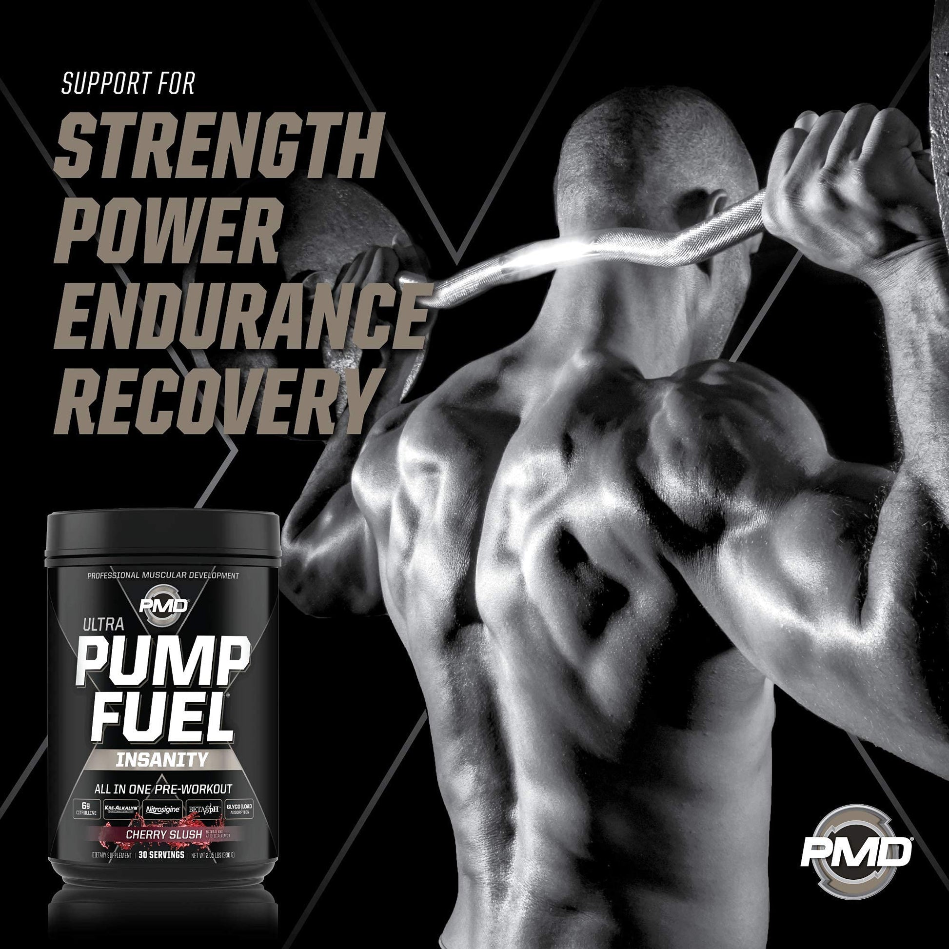 PMD Sports Ultra Pump Fuel Insanity - Pre Workout – Cherry Slush (30 Servings) PMD uk supplements