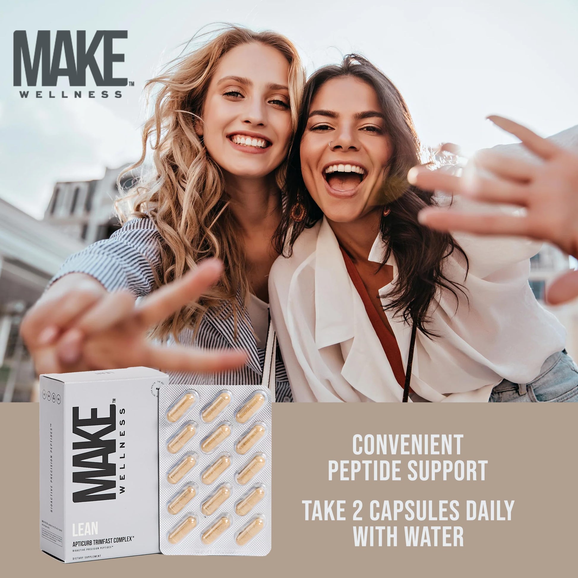 Make Wellness Lean Peptide Supplement | Supports Overall Wellness, Normal Muscle Health & Active Lifestyles | Bioactive Peptide Blend | Clean, Non-GMO Formula | 30 Servings for Daily Nutrition Make Wellness uk supplements