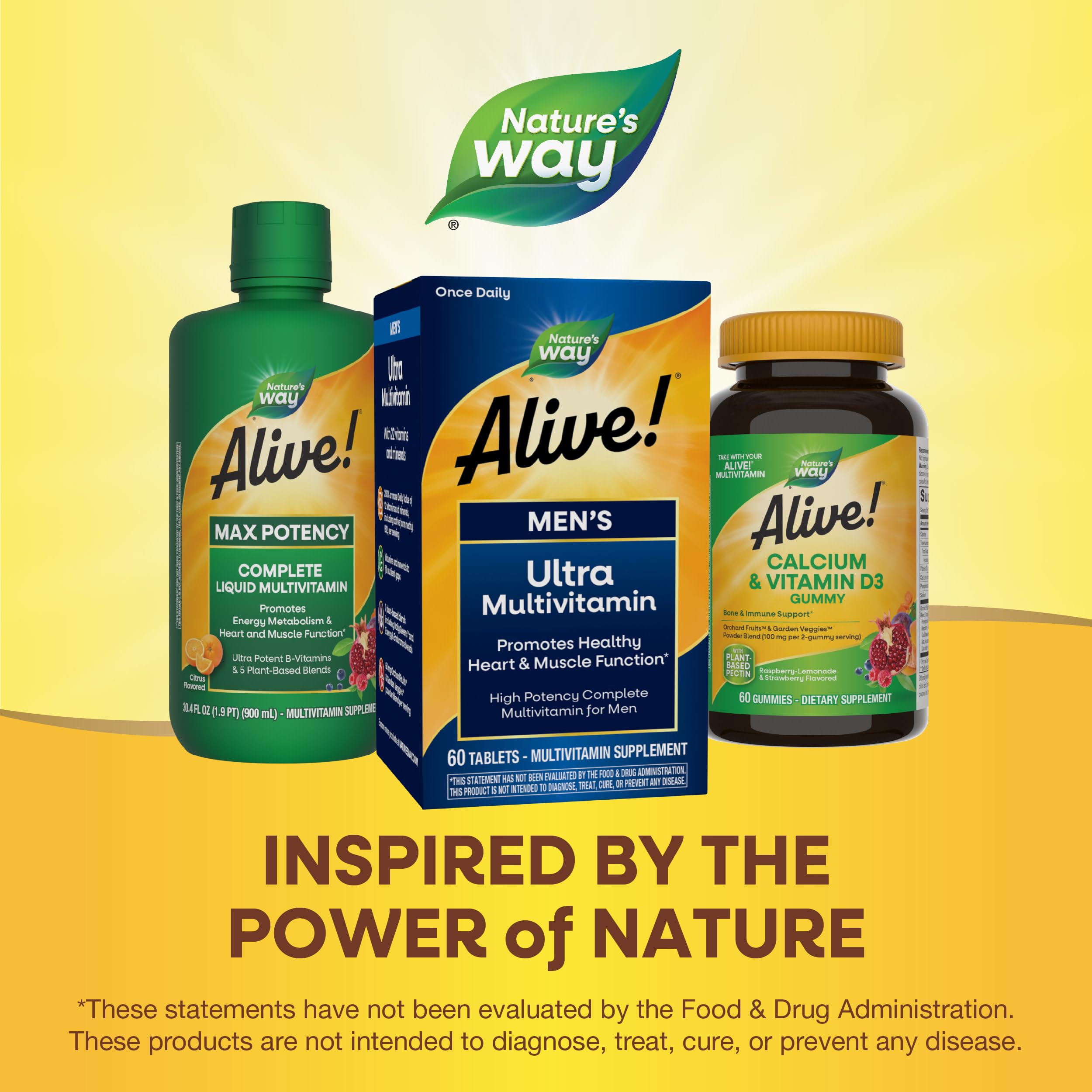 Nature's Way Alive! Men's Daily Ultra Multivitamin, High Potency Formula, Promotes Heart & Muscle Function Nature's Way uk supplements