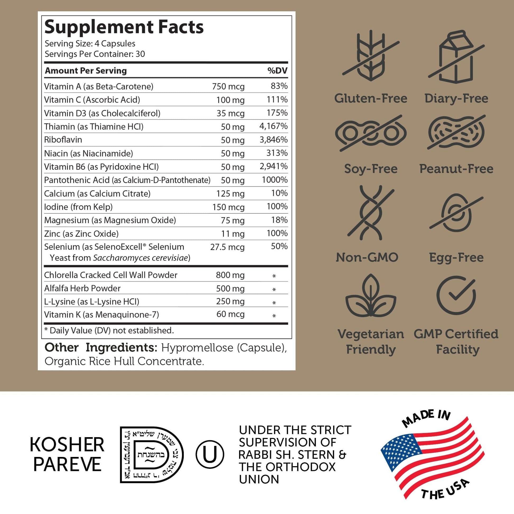 Zahler - Height Factor Healthy Growth Support Vitamin & Mineral Capsules (120 Count) - Kosher Height & Growth Supplement for Kids, Teens & Young Adults - Grow Taller Growth Hormone Support Nutrients Zahler uk supplements