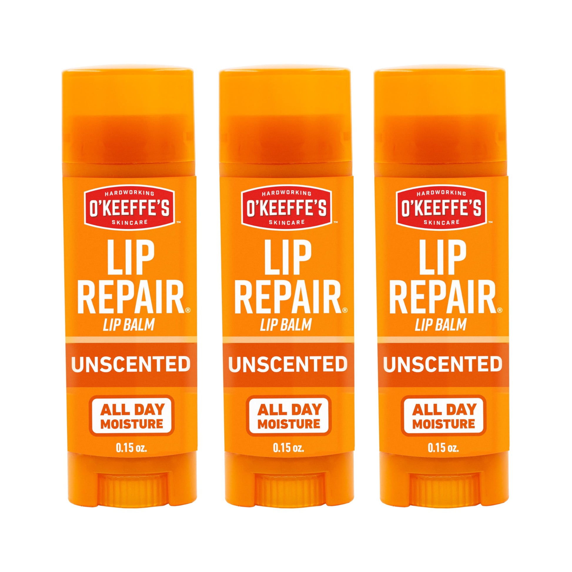 O'Keeffe's Lip Repair Unscented Lip Balm for Dry, Cracked Lips - Stick (3 Pack) - Moisturizer for Very Dry Lips O'Keeffe's uk supplements
