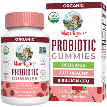 MaryRuth Organics USDA Organic Probiotic Gummies |Probiotics forWomen & Men Digestive Health & Gut Comfort Supplement 5 Billion CFU | Immune & Digestive Support | Vegan | Non-GMO | 60 Count MARYRUTH'S uk supplements
