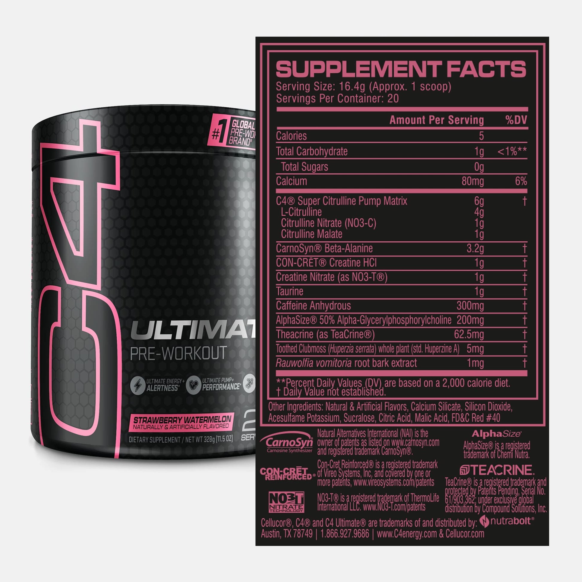 Cellucor C4 Ultimate Pre Workout Powder Strawberry Watermelon - Sugar Free Cellucor uk supplements