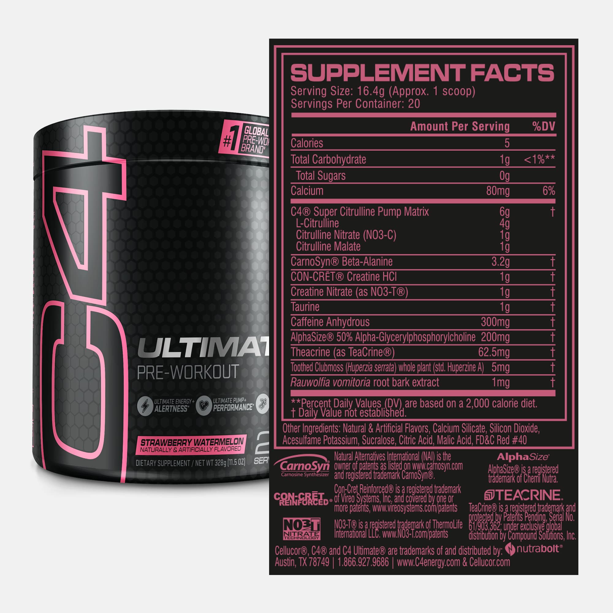 Cellucor C4 Ultimate Pre Workout Powder Strawberry Watermelon - Sugar Free Cellucor uk supplements