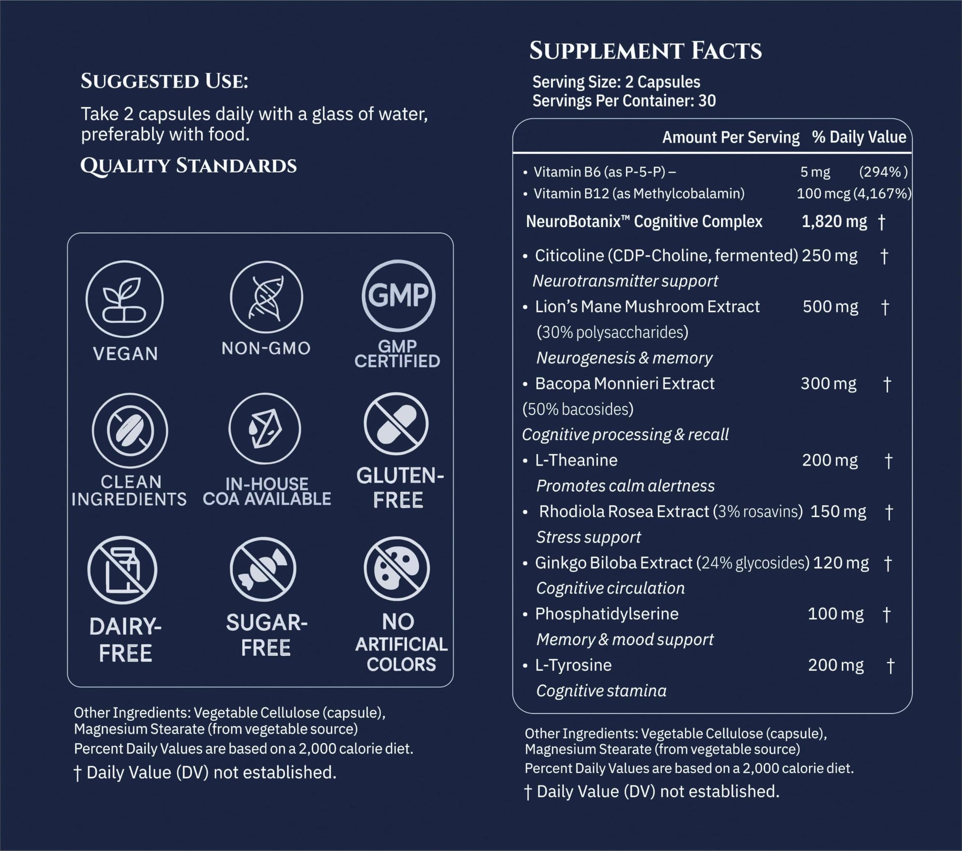 Xenivra Synaptix™ Natural Nootropic Brain Supplement | Herbal Memory & Focus Pills with Citicoline, L-Theanine, Lion’s Mane, Bacopa & Rhodiola | Mental Clarity & Brain Fog Support | 60 Vegan Capsules XENIVRA NATURE, AMPLIFIED BY SCIENCE uk supplements