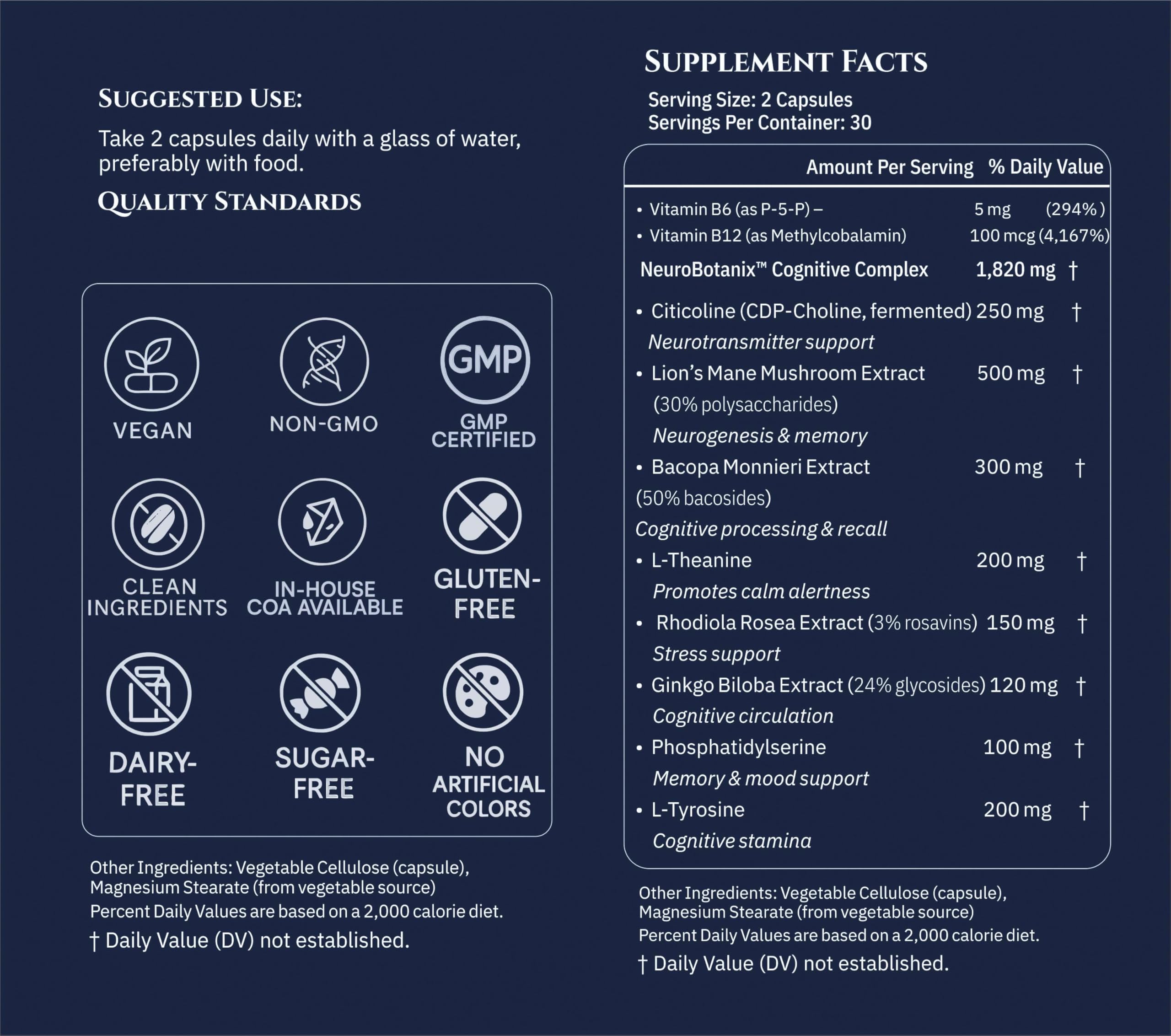 Xenivra Synaptix™ Natural Nootropic Brain Supplement | Herbal Memory & Focus Pills with Citicoline, L-Theanine, Lion’s Mane, Bacopa & Rhodiola | Mental Clarity & Brain Fog Support | 60 Vegan Capsules XENIVRA NATURE, AMPLIFIED BY SCIENCE uk supplements