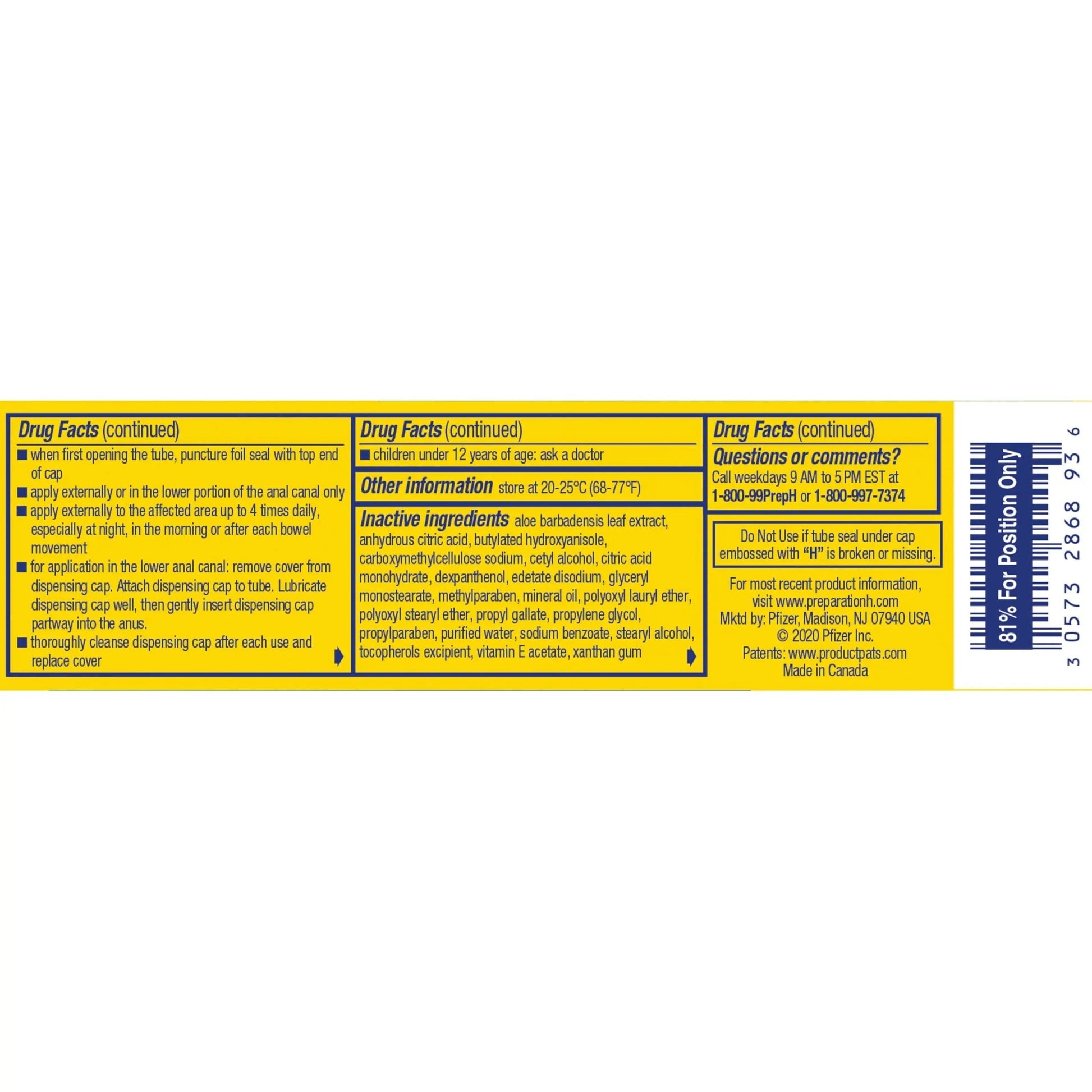 Preparation H Hemorrhoid Symptom Treatment Cream (0.9 Ounce Tube), Maximum Strength Multi-Symptom Pain Relief with Aloe Preparation H uk supplements