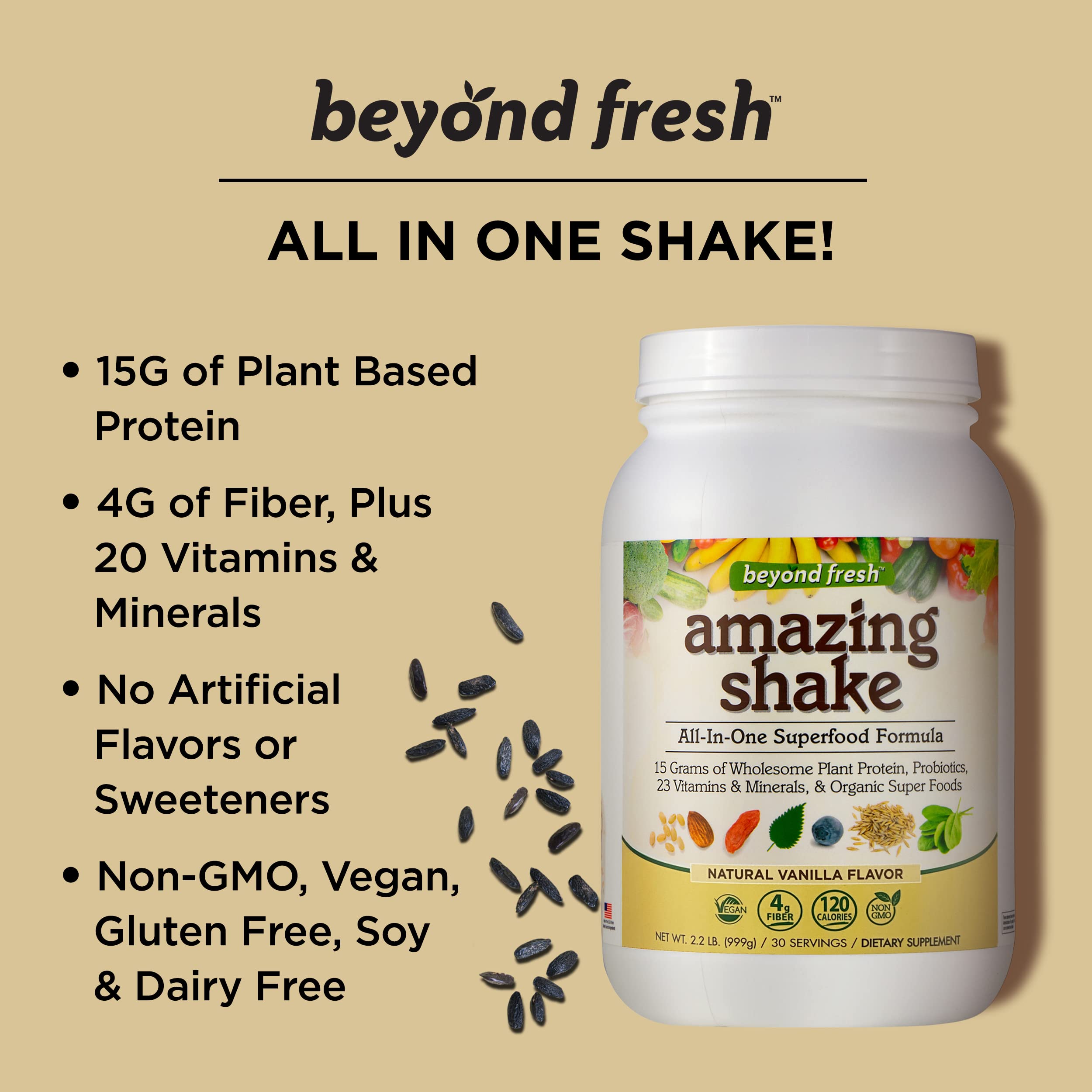 Beyond Fresh Amazing Shake, Superfood Formula, Plant Protein Based, Meal Replacement Beyond Fresh uk supplements