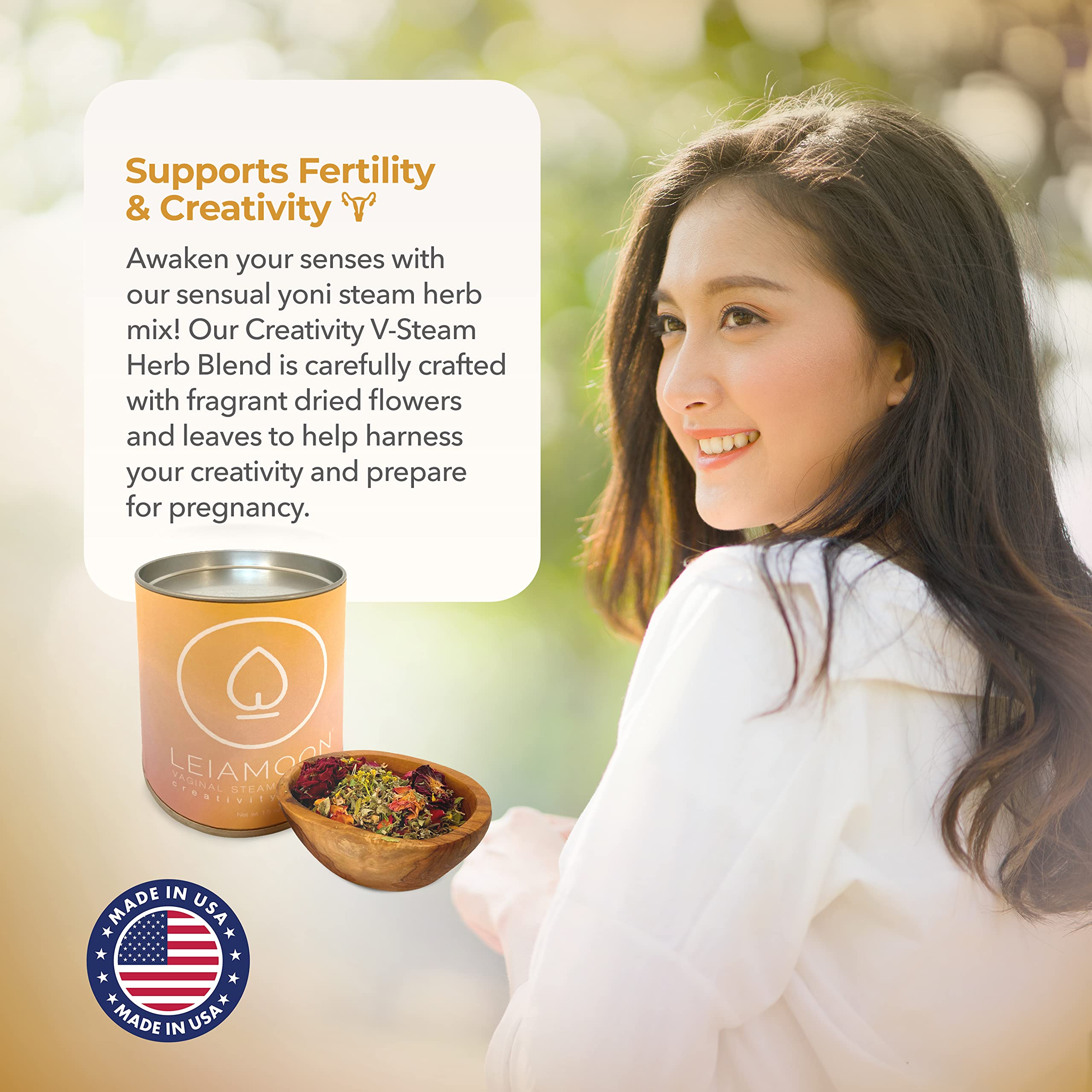 Yoni Steam Herbs Creativity Blend, Receptivity & Fertility Yoni Herbs for Cleansing and Toning Leiamoon uk supplements