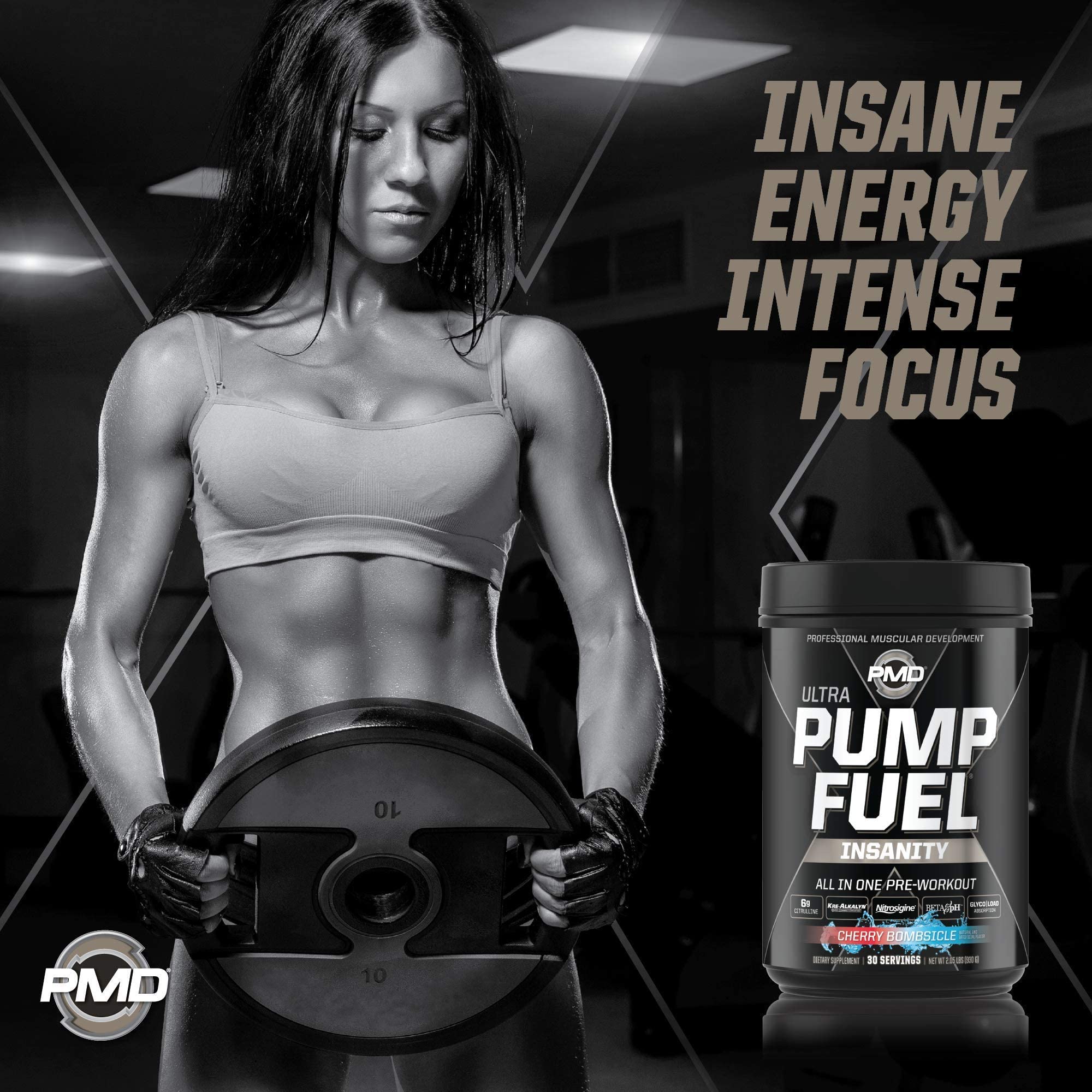 PMD Sports Ultra Pump Fuel Insanity - Pre Workout – Cherry Bombsicle (30 Servings) PMD uk supplements