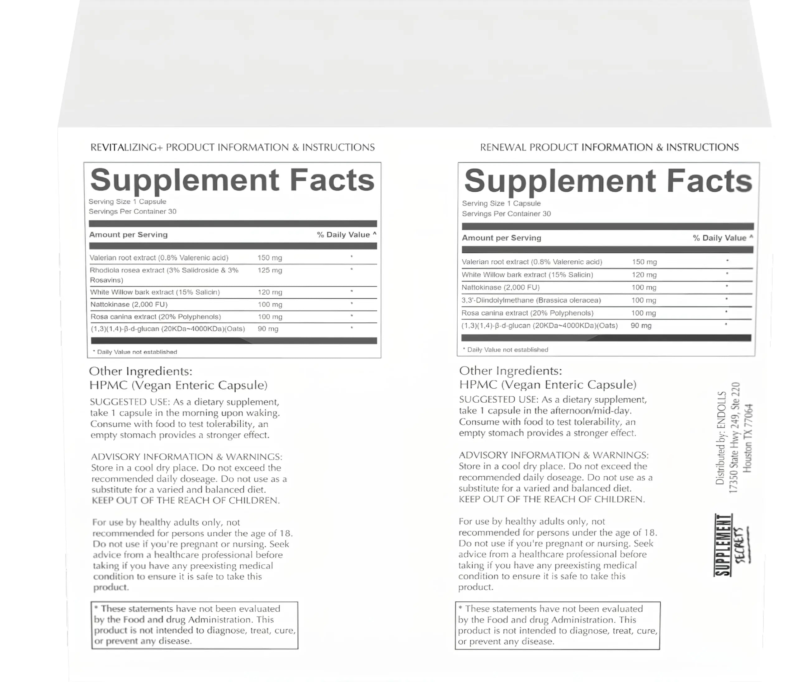 ENDOLLS Endo Warrior Natural Support ENDOLLS uk supplements
