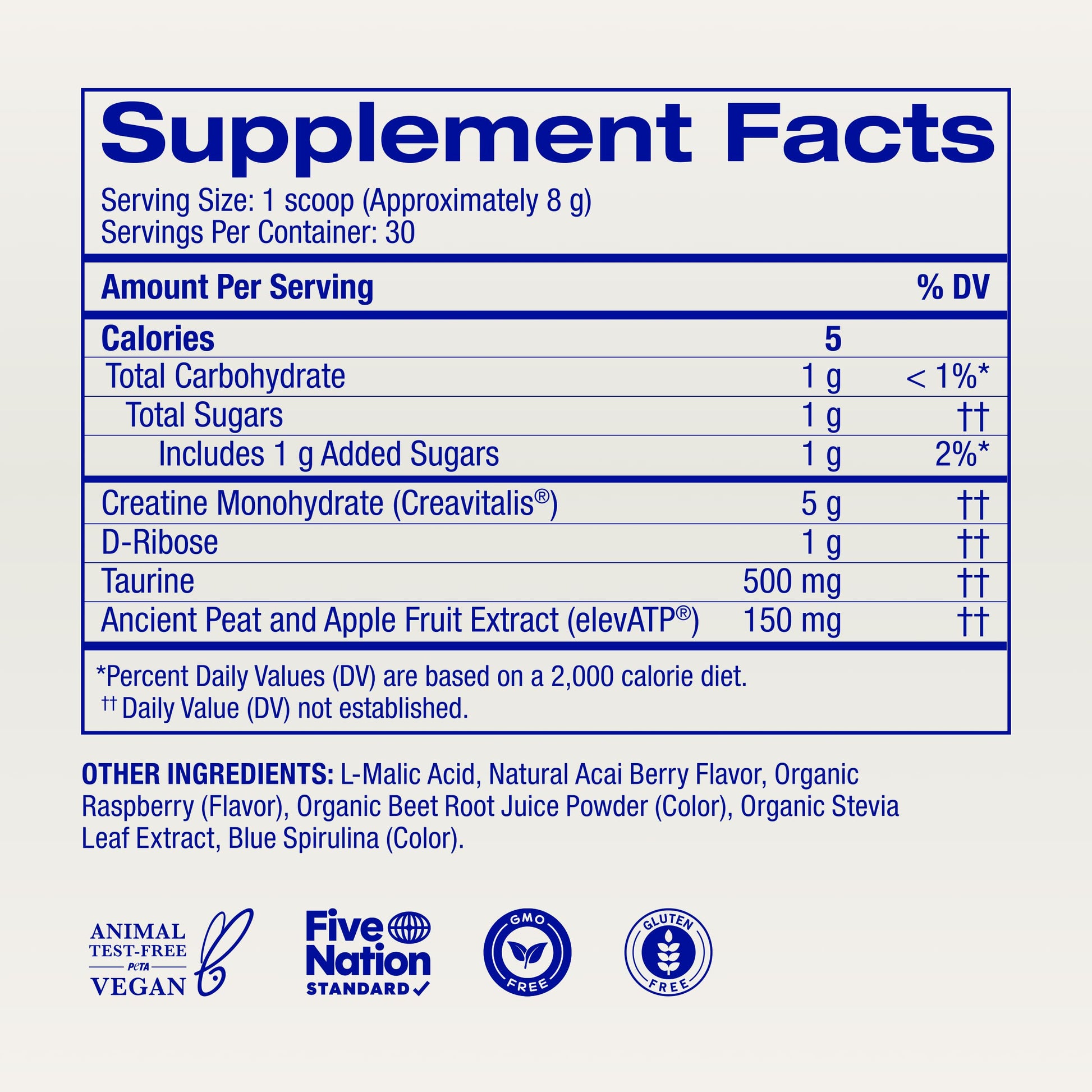 Ora Organic Creatine Monohydrate Powder - German-Sourced Creavitalis for Strength, elevATP for Energy, D-Ribose & Taurine for Recovery - Creatine for Women & Men - Acai Berry Flavor, 30 Servings Ora Organic uk supplements