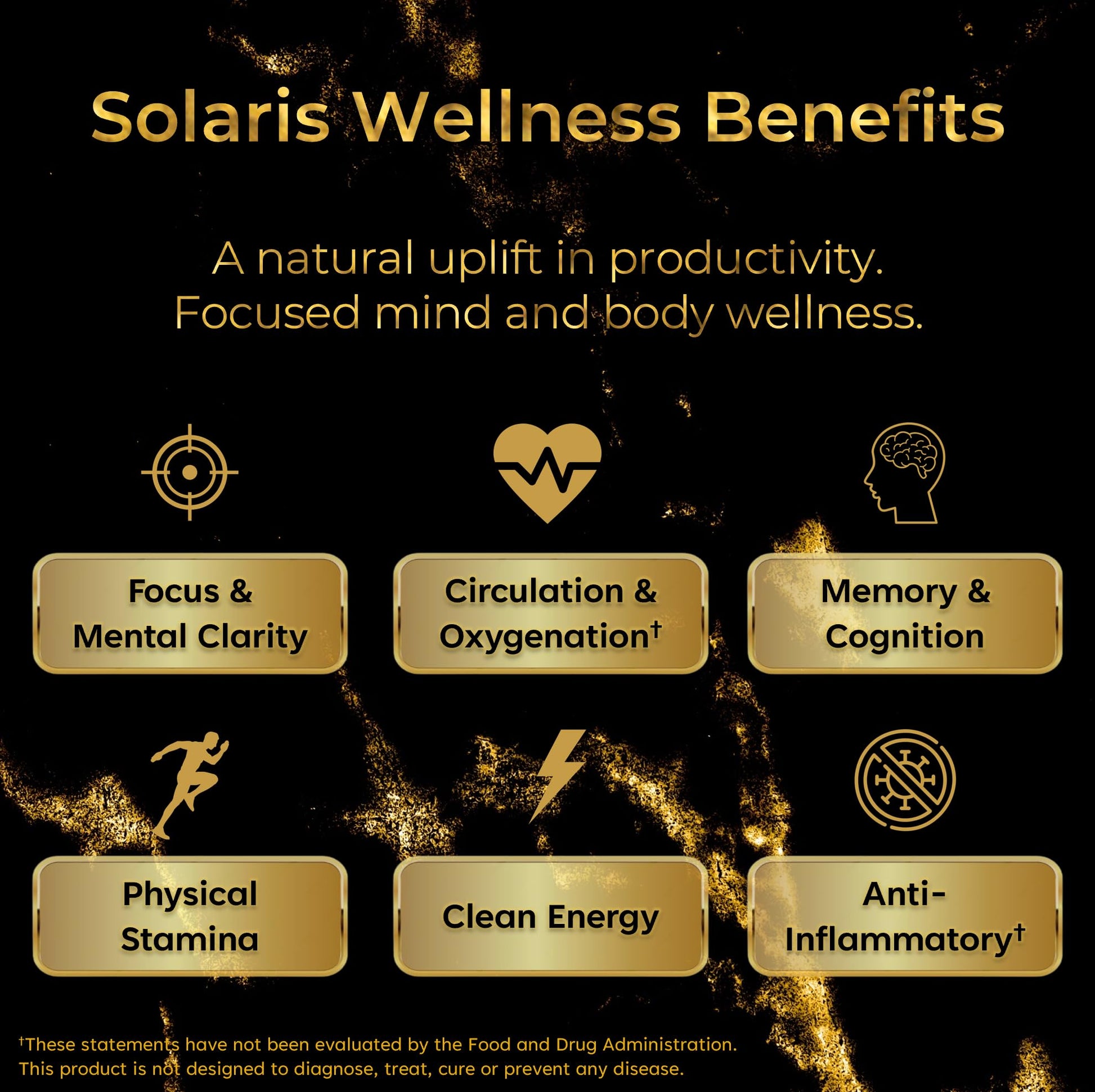 Solaris Mushroom Productivity Wellness Shots | Focus, Circulation, Memory | 4000mg of Cordyceps & Lion's Mane | Citicoline, L-Theanine, Vitamin B6/B12 | Coffee Alternative (6-Pack) Solaris Extracts uk supplements