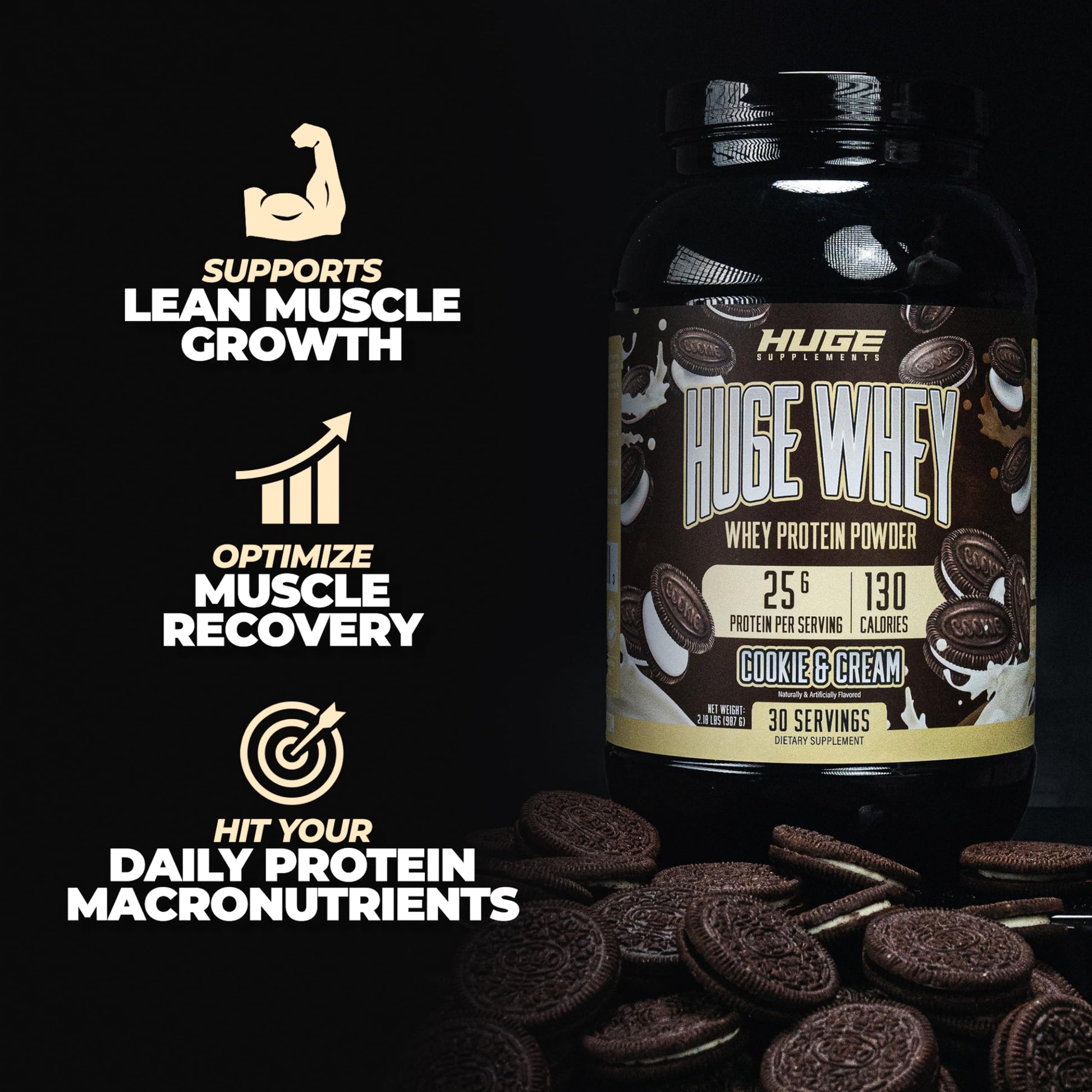 Huge Supplements Whey Protein Concentrate Powder, 25g Protein Per Serving, 5g BCAA Huge Supplements uk supplements