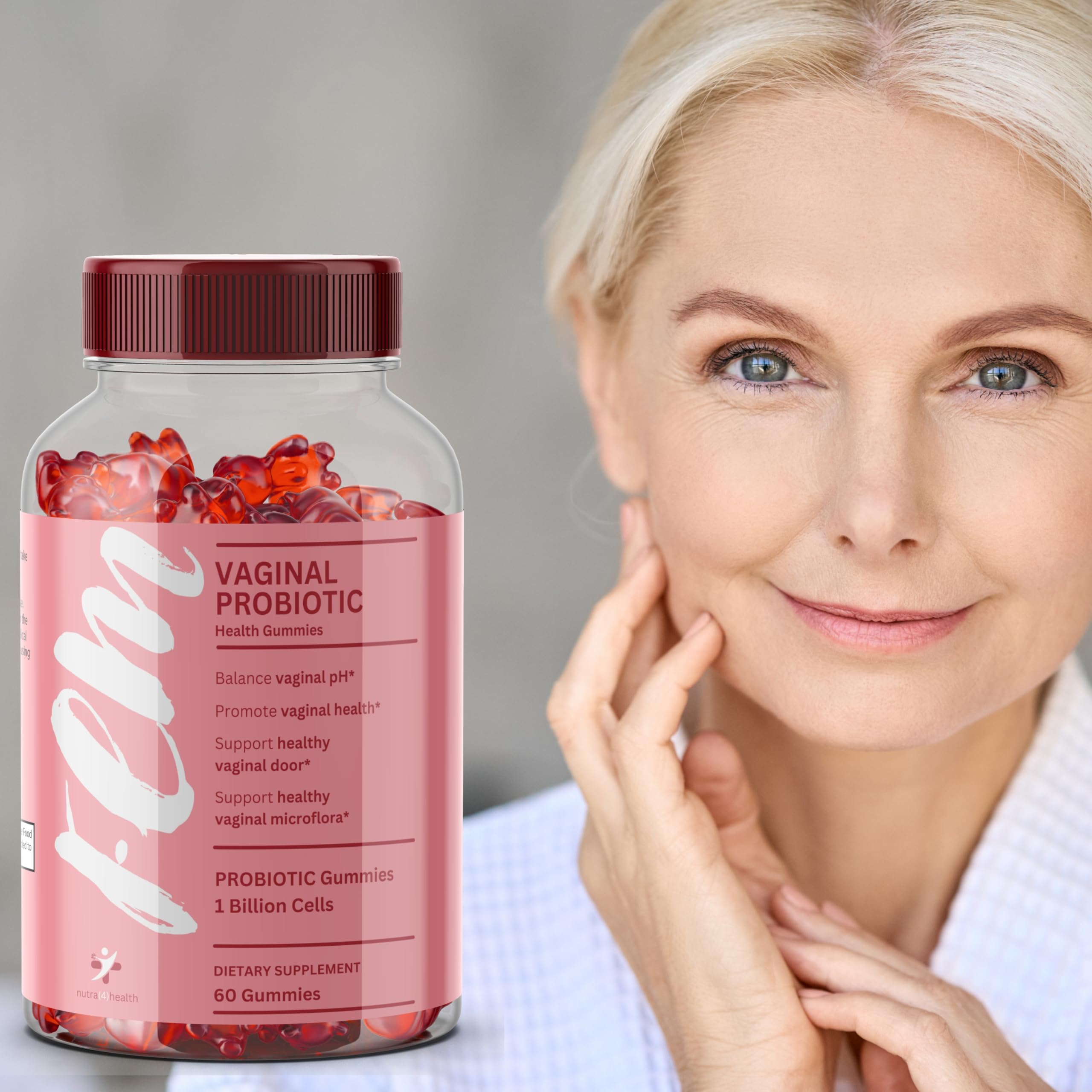 FEM Vaginal Probiotic Gummies for Women - Promotes pH Balance, Healthy Vaginal Odor & Urinary nutra4health uk supplements