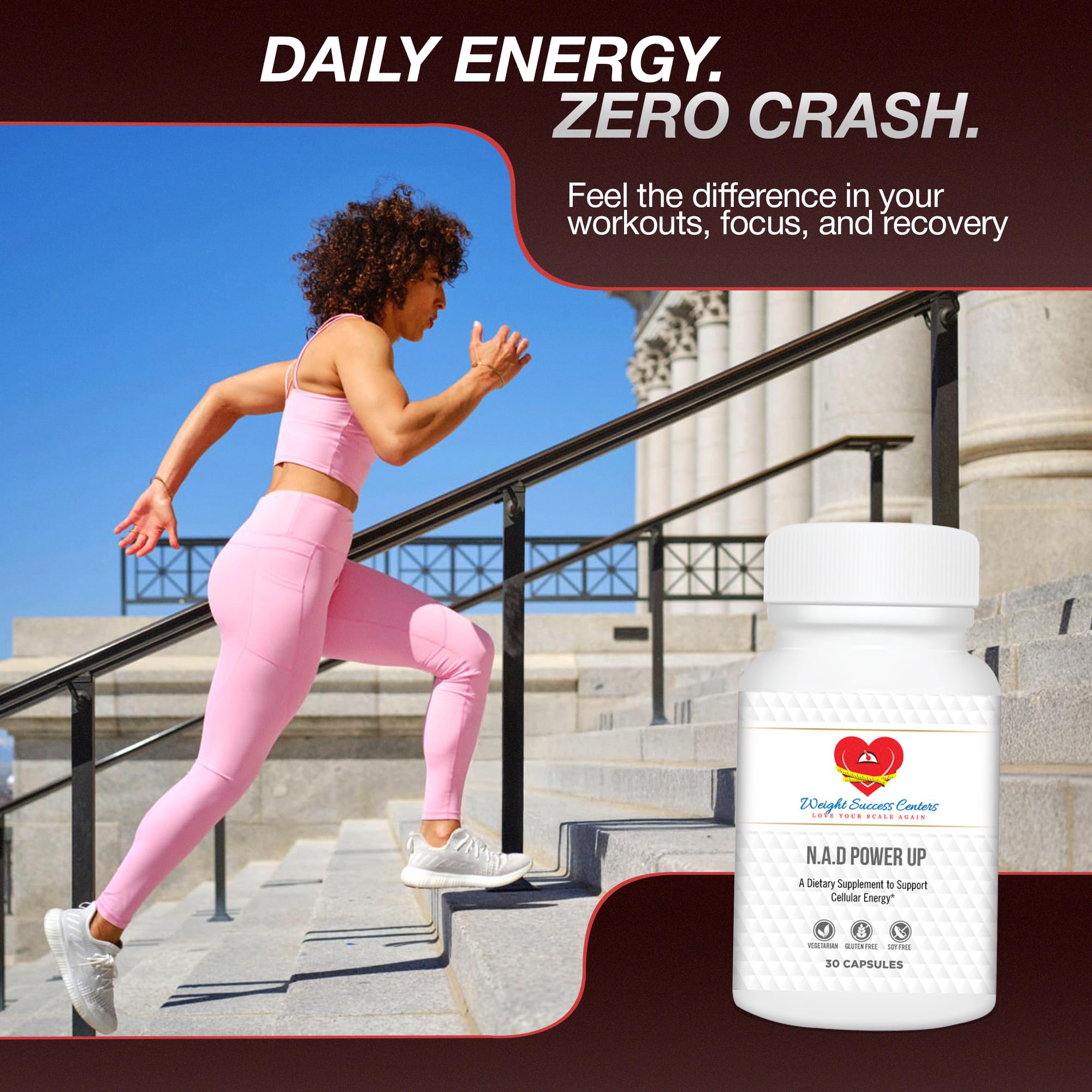 Weight Success Centers NAD+ Power Up Liposomal NAD+ Supplement – High Potency for Cellular Energy & Healthy Aging – Vegan, Gluten-Free, Non-GMO – for Men & Women – 30-Day Supply Weight Success Centers uk supplements