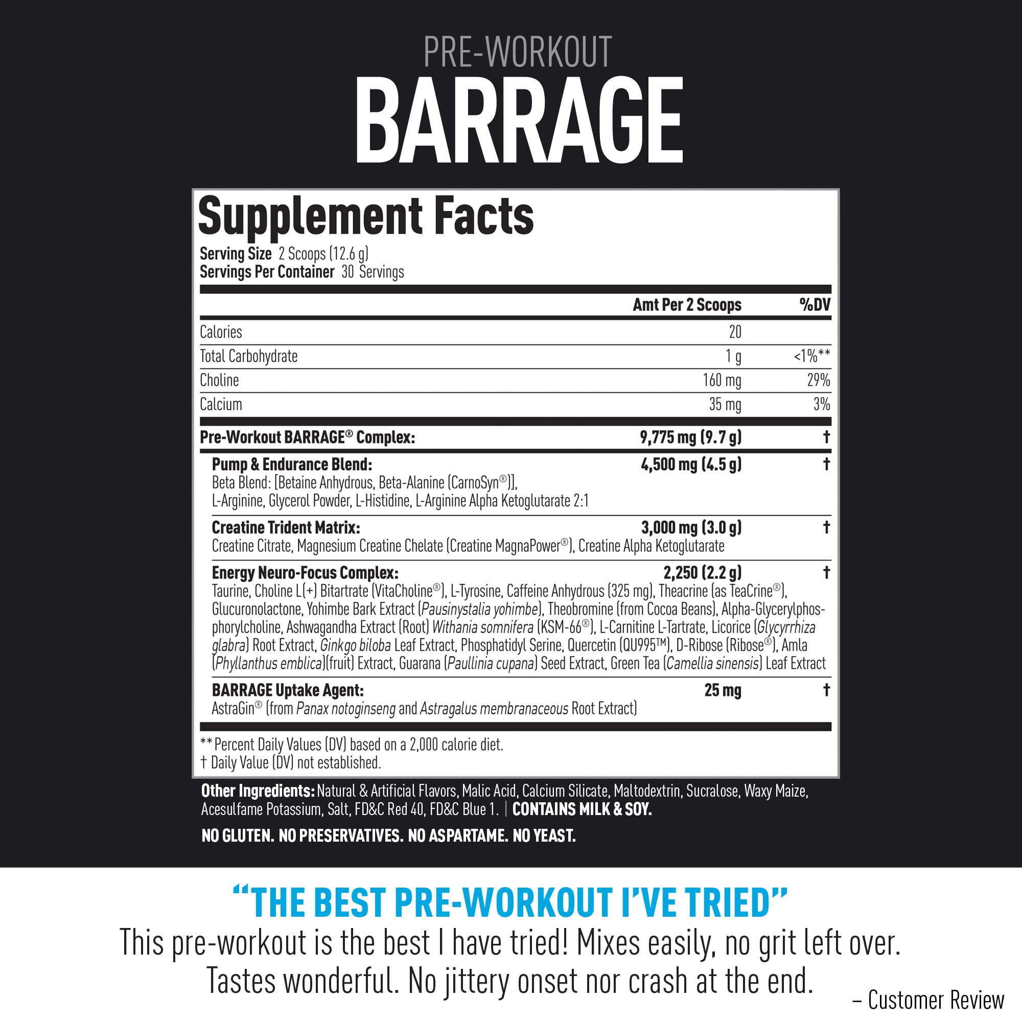 (CORE)ACTIVE Barrage Pre Workout Powder - Preworkout for Women & Men, Creatine (CORE)ACTIVE uk supplements
